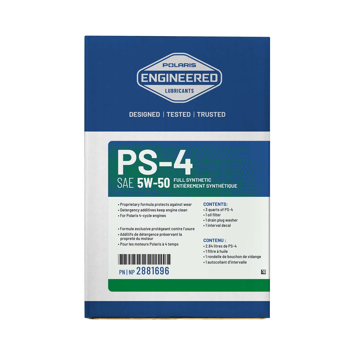 Full Synthetic Oil Change Kit, 2881696, 3 Quarts of PS-4 Engine