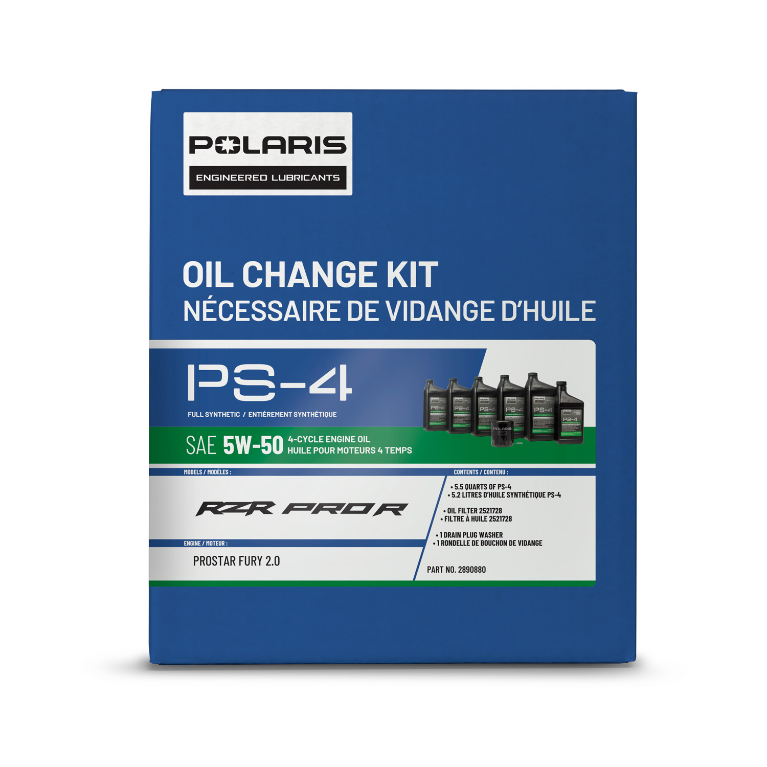 PS-4 Full Synthetic Oil Change Kit, Polaris RZR Pro R, Part