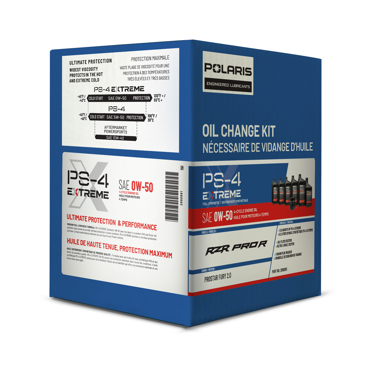 Extreme Full Synthetic Oil Change Kit, Polaris RZR Pro R, Part