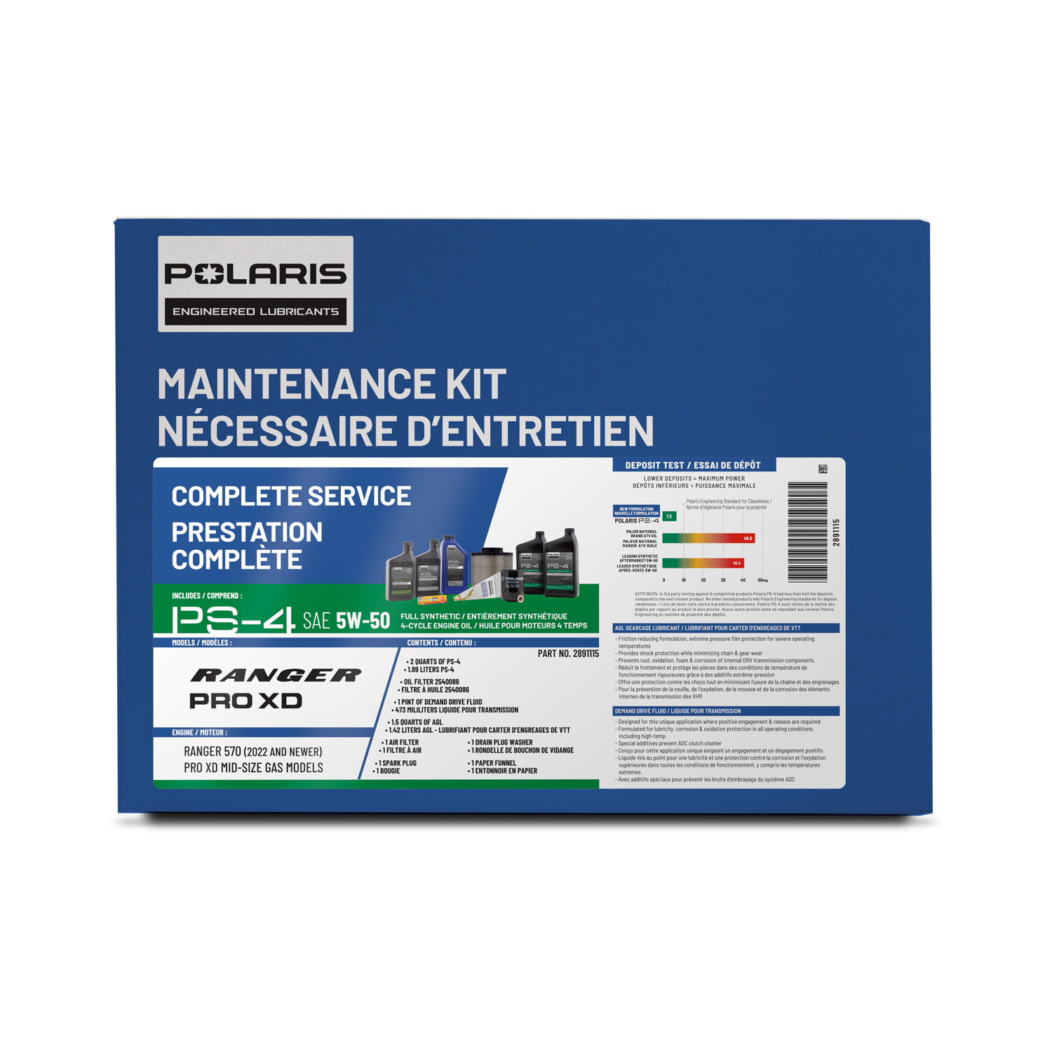 Maintenance Kit for RANGER 570 & Pro XD, Part 2891115 | Polaris