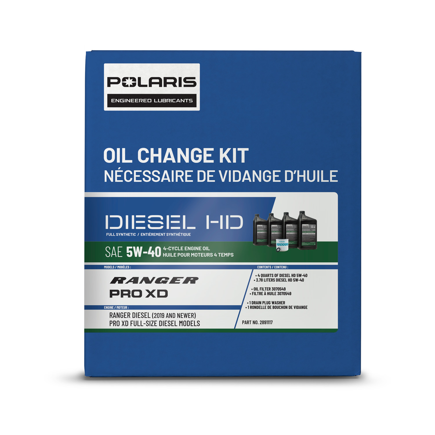 Diesel Oil Change Kit, Polaris Ranger Diesel (2019 and newer