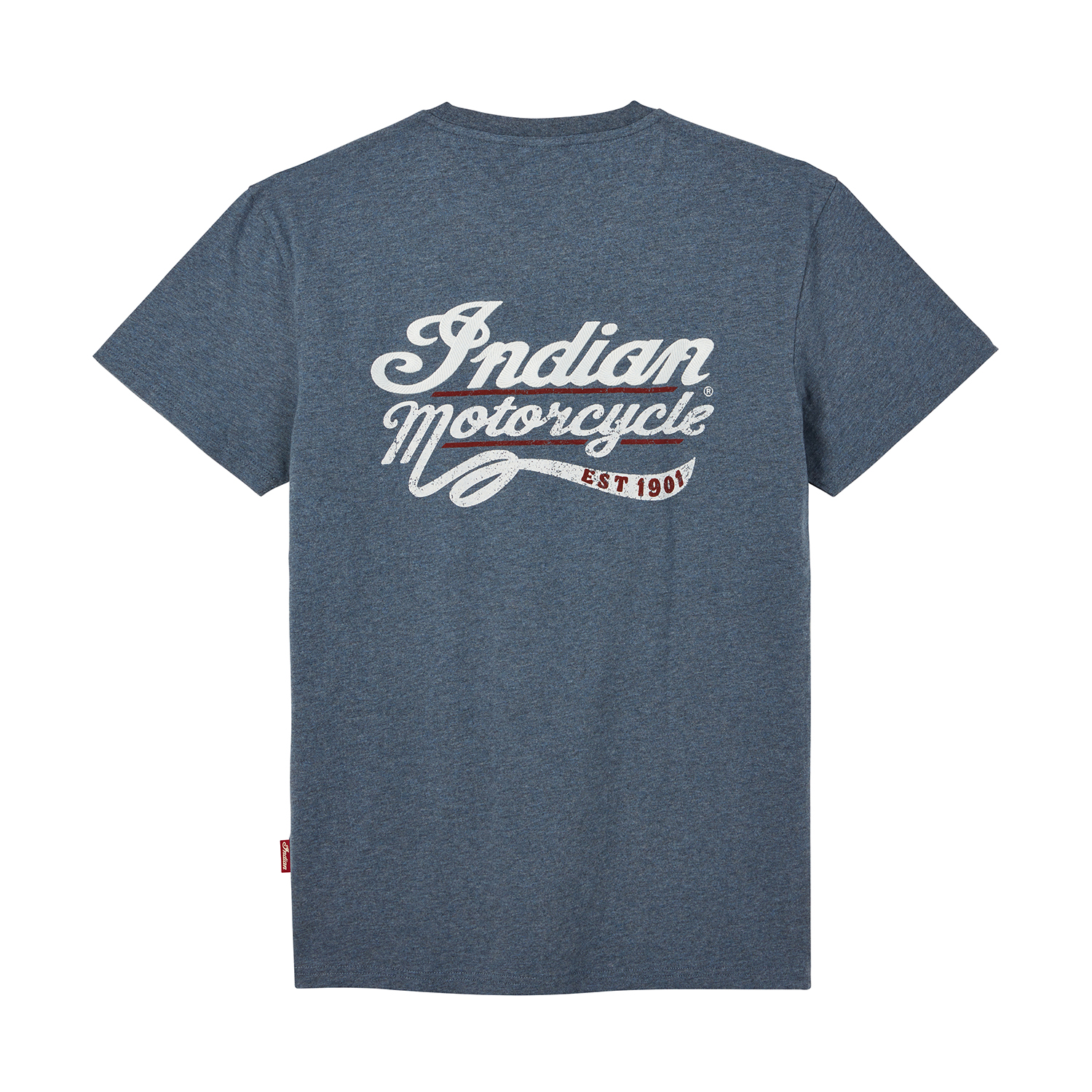 Men's Mixed Embroidery Print T-Shirt, Blue | Indian Motorcycle