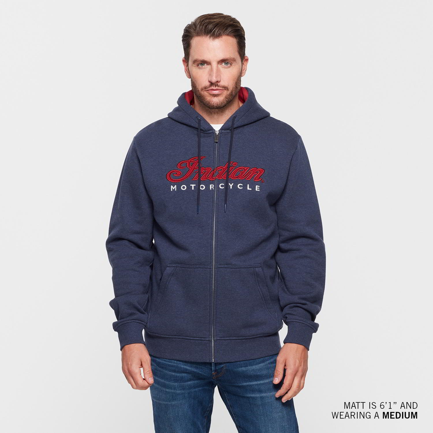 Men s USA Flag Hoodie Navy