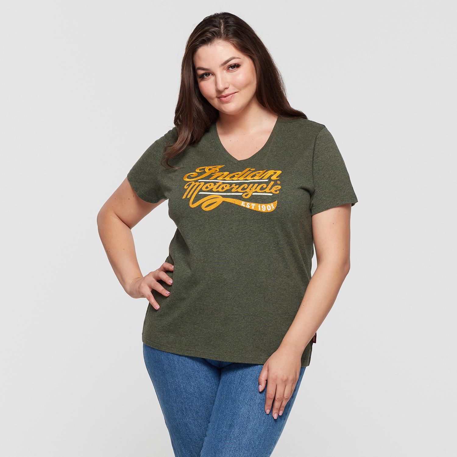 Women's Mixed Embroidery Print T-Shirt, Khaki | Indian Women's Mixed Embroidery Print T-Shirt, Khaki | Indian