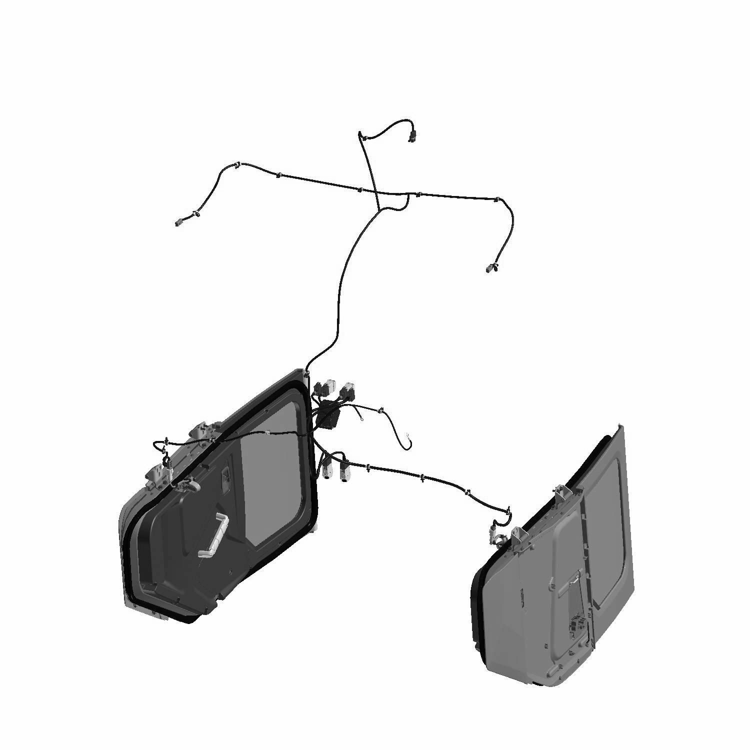 Power Window Full Doors for POLARIS XPEDITION, Rear, Poly, Set of