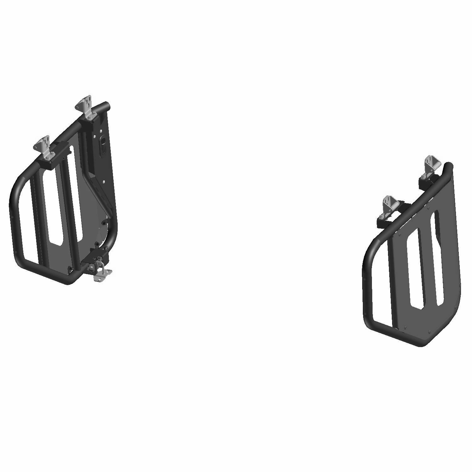 Skeleton Half Doors for POLARIS XPEDITION, Rear, Steel, Set of 2