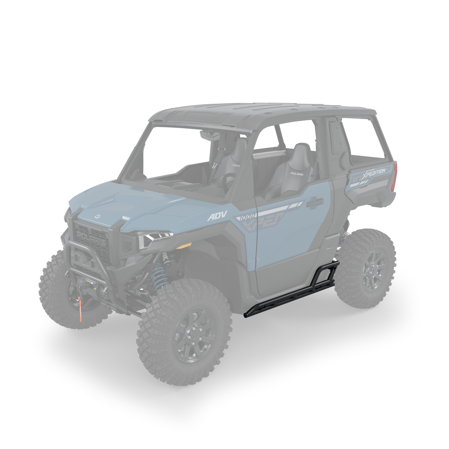 HD Extreme Kick-Out Rock Sliders, 2-Seat | Polaris XPEDITION