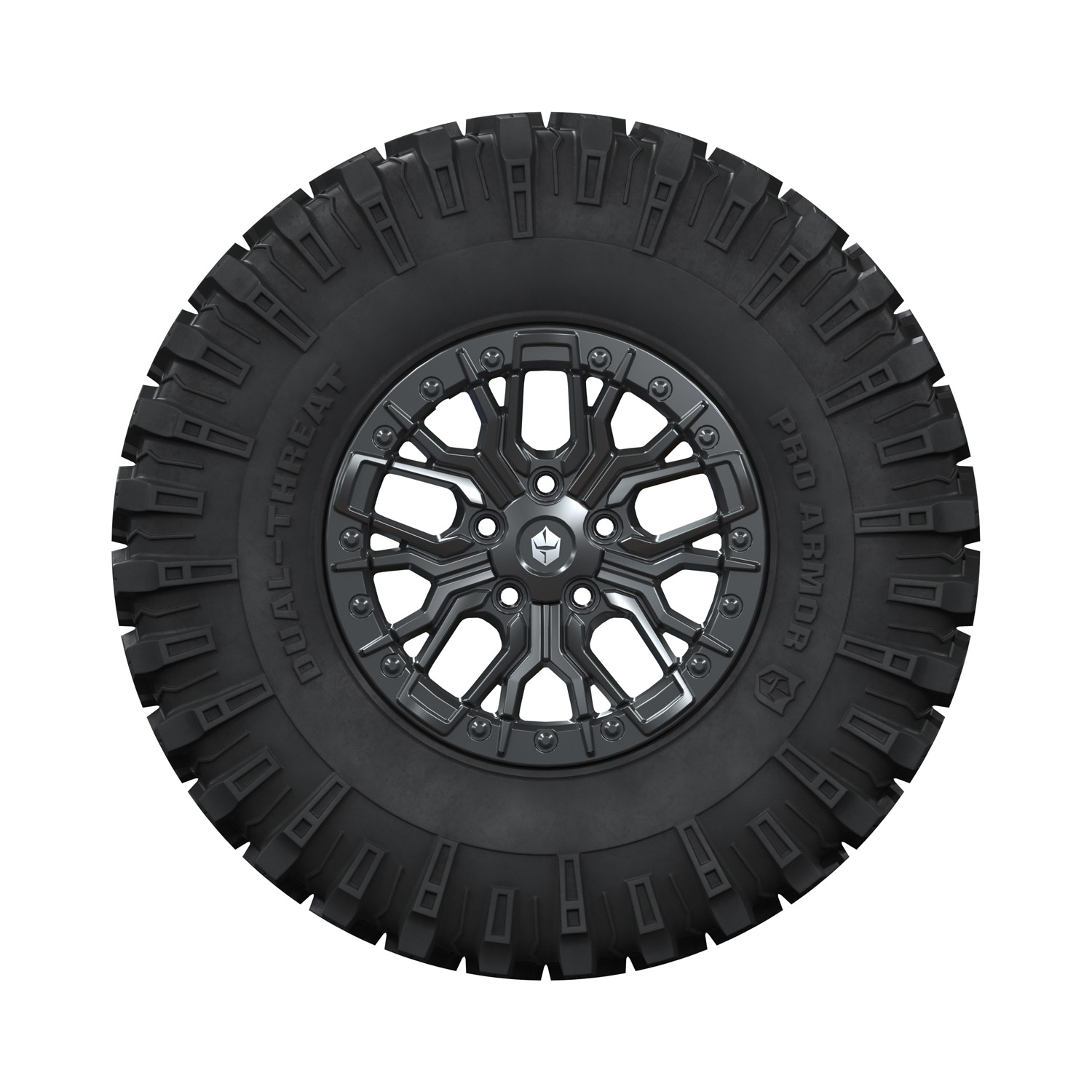 Pro Armor Wheel & Tire Set: 5307 Beadlock & Dual Threat, 32