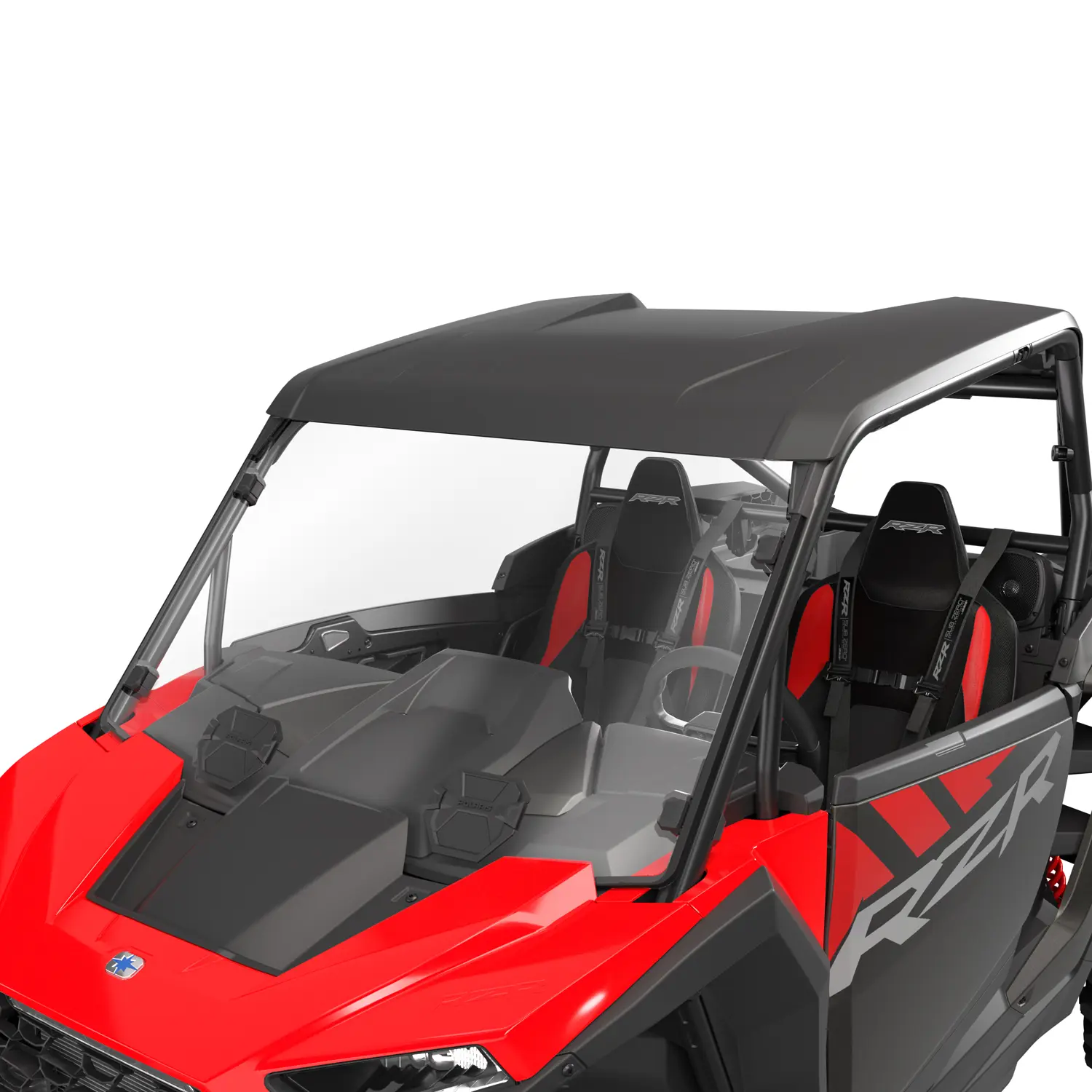Lock & Ride Full Vented Front Windshield, Hard Coat Polycarbonate, for RZR SxS - image 3 of 5