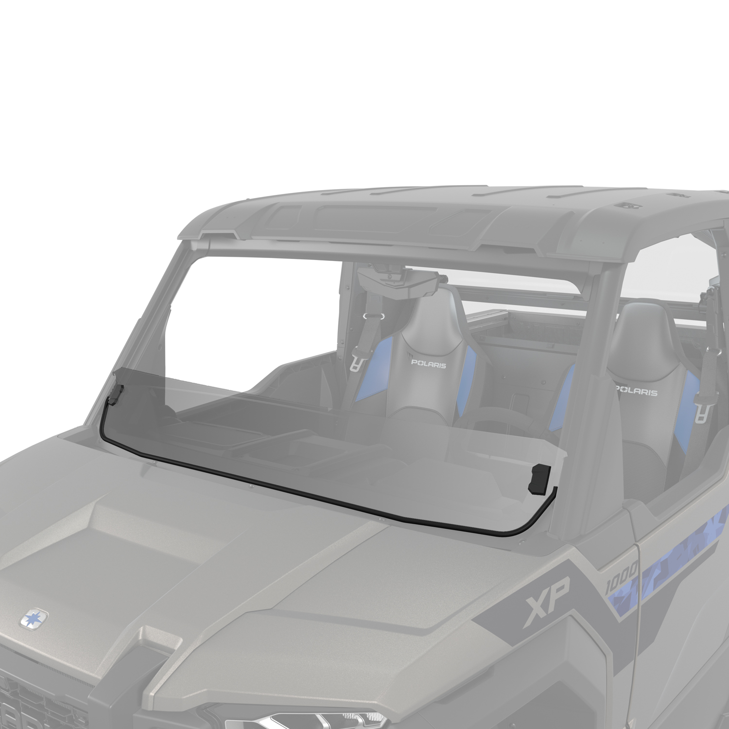 Lock & Ride Half Windshield - Hard Coat Poly | Polaris RANGER