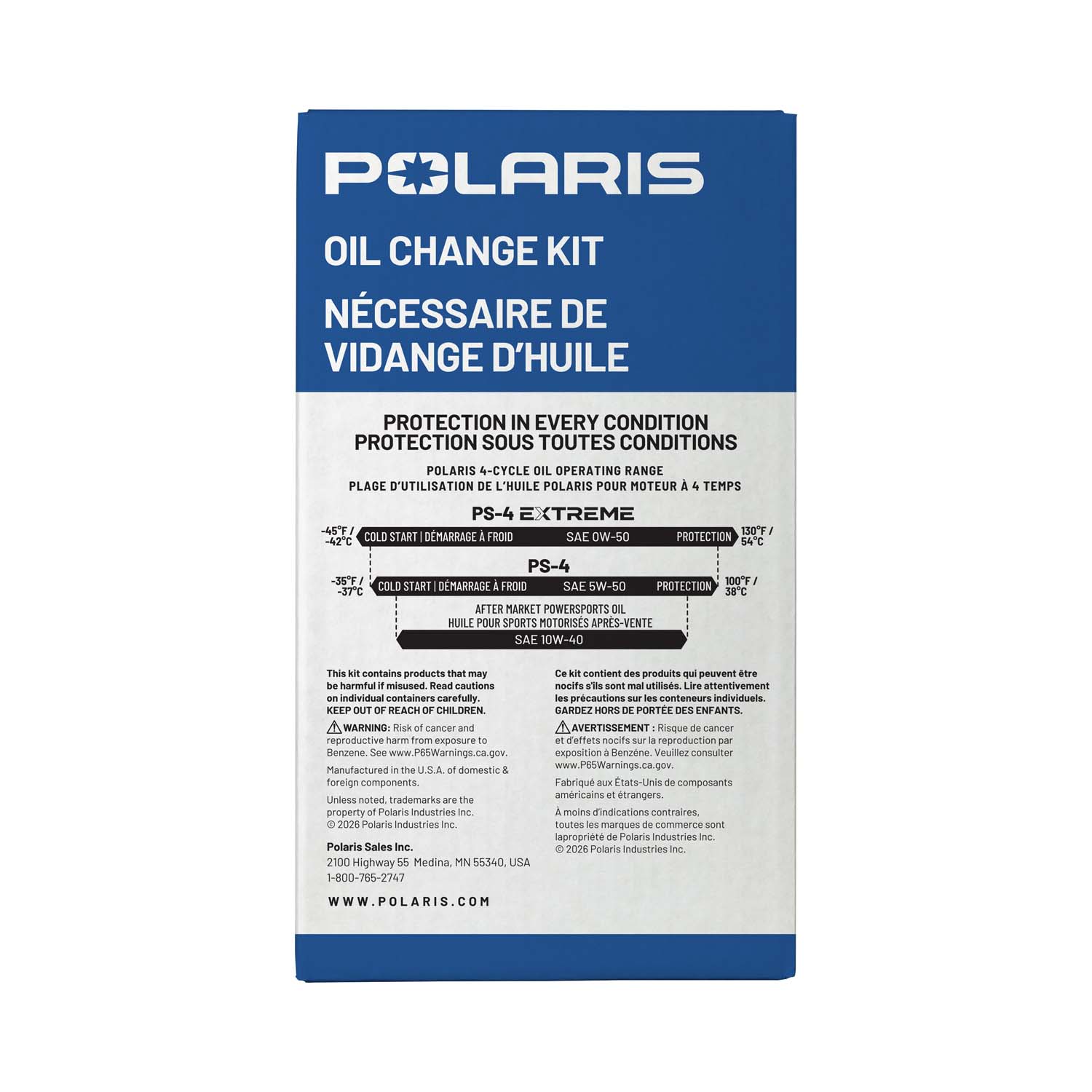 Full Synthetic Oil Change Kit, 2877473, 2 Quarts of PS-4 Engine