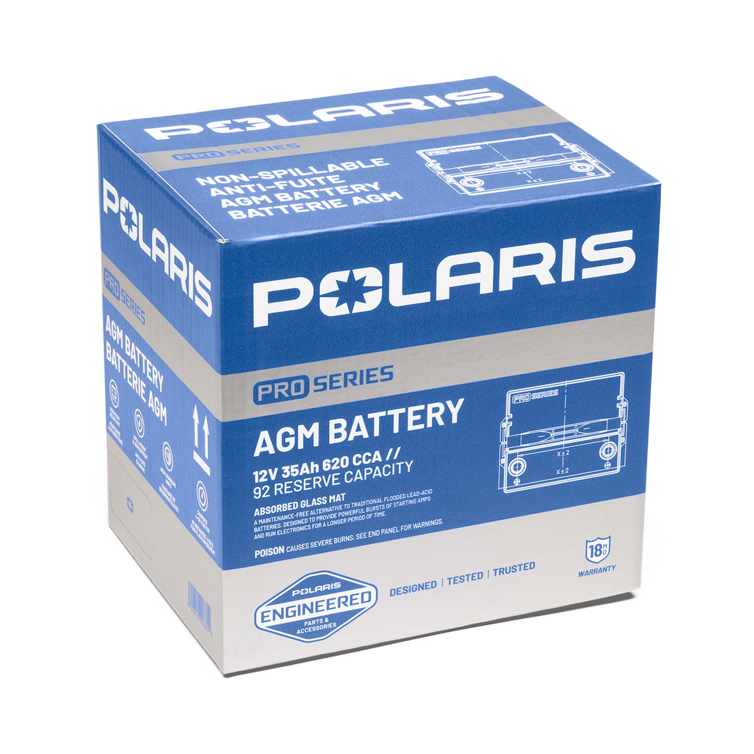 polarisページ 12V 53AH AGM Pro Series Battery for select RANGER, GENERAL, RZR