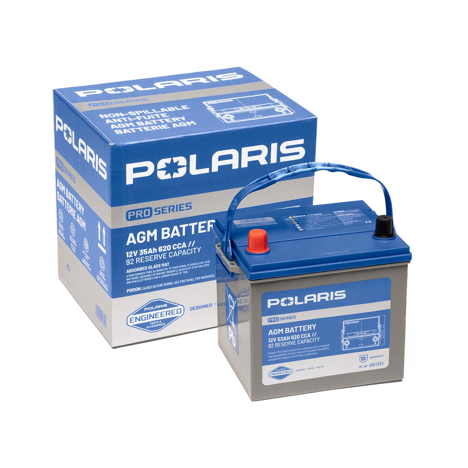 12V 53AH AGM Heavy Duty Battery for RANGER, GENERAL, RZR and