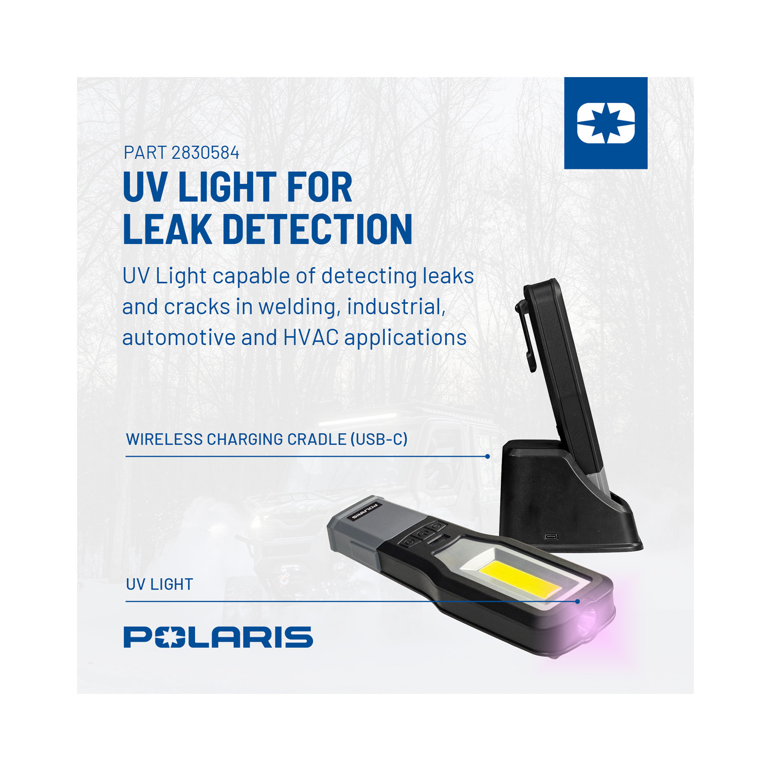 Work Light, UV & Dual Charging, 550 Lumens, Part 2830584