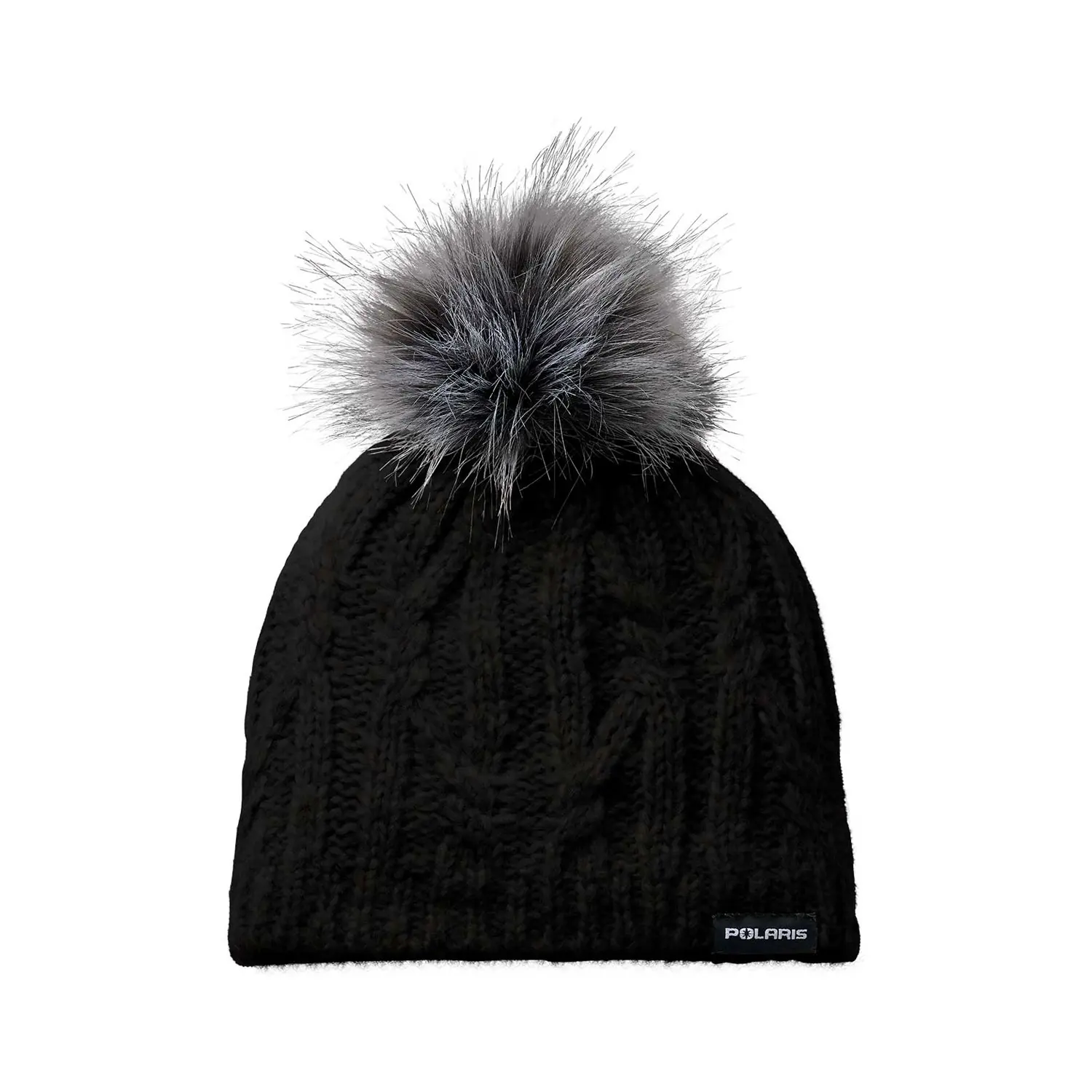 Women\'s Jeans 2 Pom Cable Knit Winter Warm Fleece Wool Snow Cuff Ski Cap Cable Knit Colorblock Pom Beanie - Squash main image 2