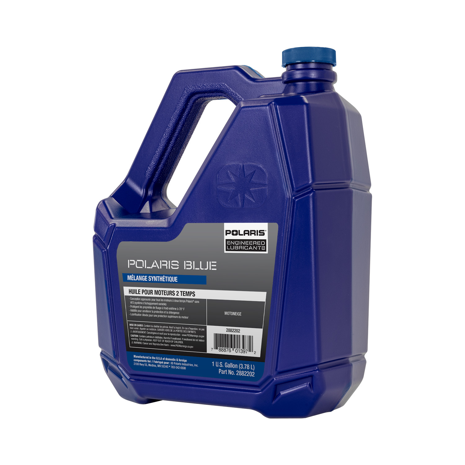 Polaris Snowmobile Blue Synthetic Blend 2 Cycle Oil for Voyageur 155, INDY