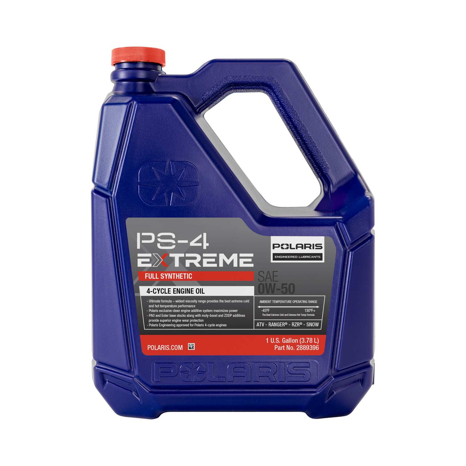 Polaris PS-4 Extreme Full Synthetic 0W-50 Engine Oil, 4-Stroke 