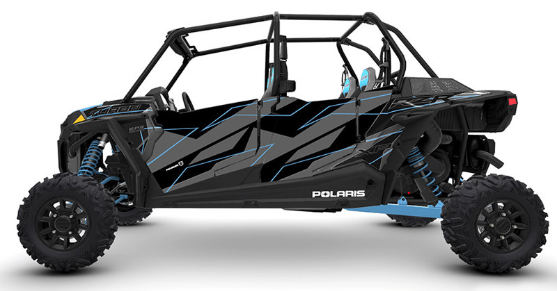 2019 RZR XP4 Turbo Traditional Door Graphic Titanium Metallic | Pro Armor