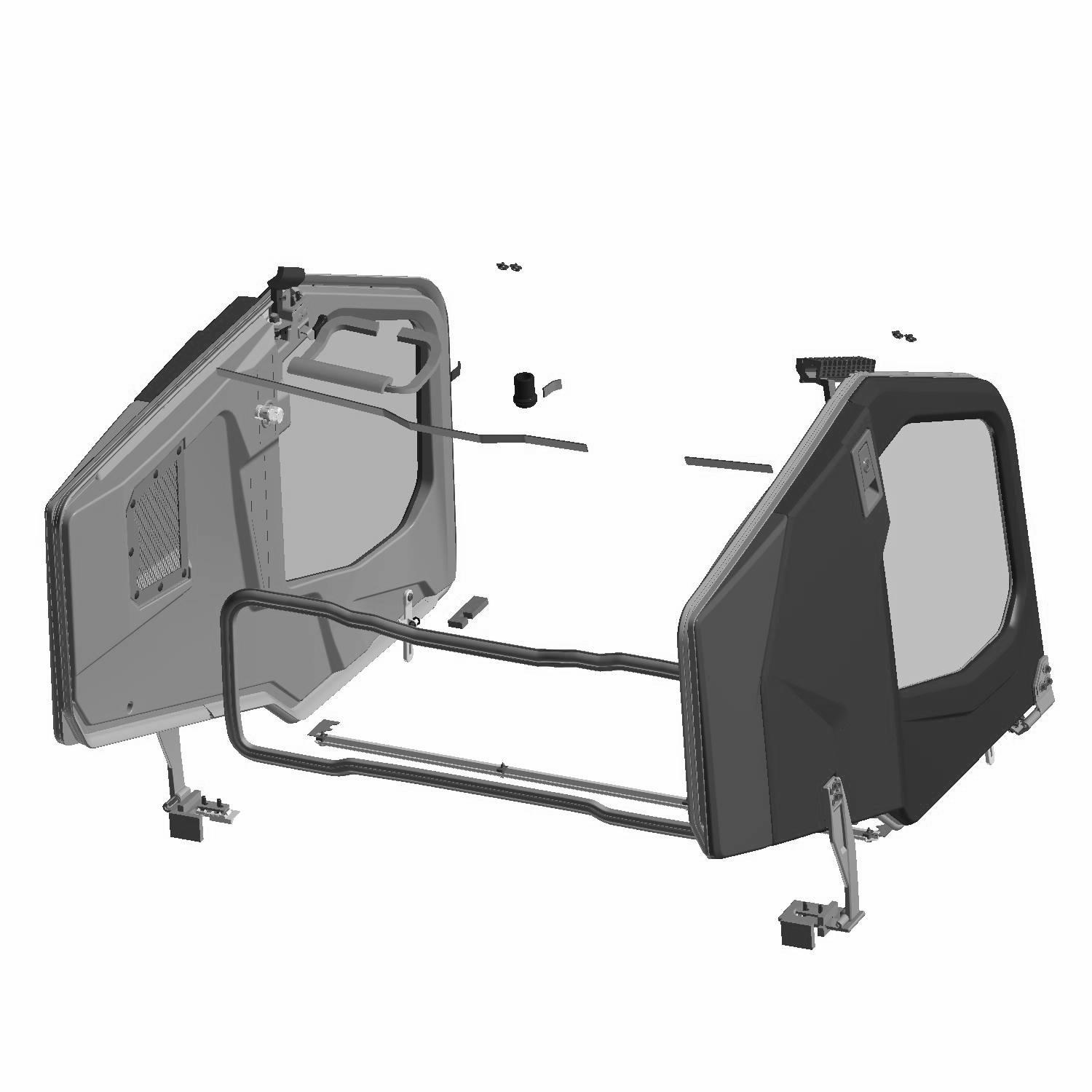 ＊handmade＊no.289 Manual Crank Window Doors for RANGER SP 570 & CREW, Front
