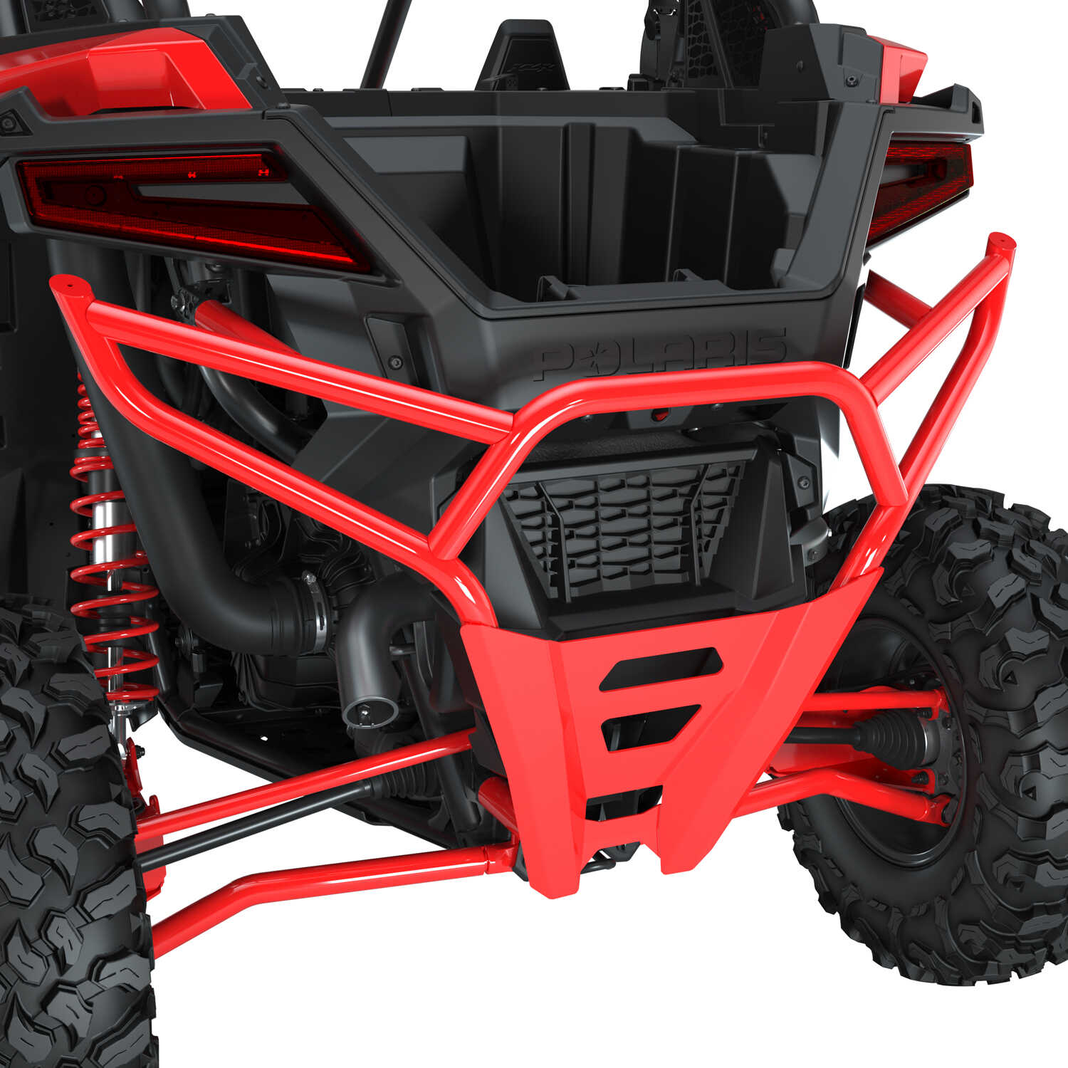 Rear High Coverage Bumper, Indy Red | Polaris RZR