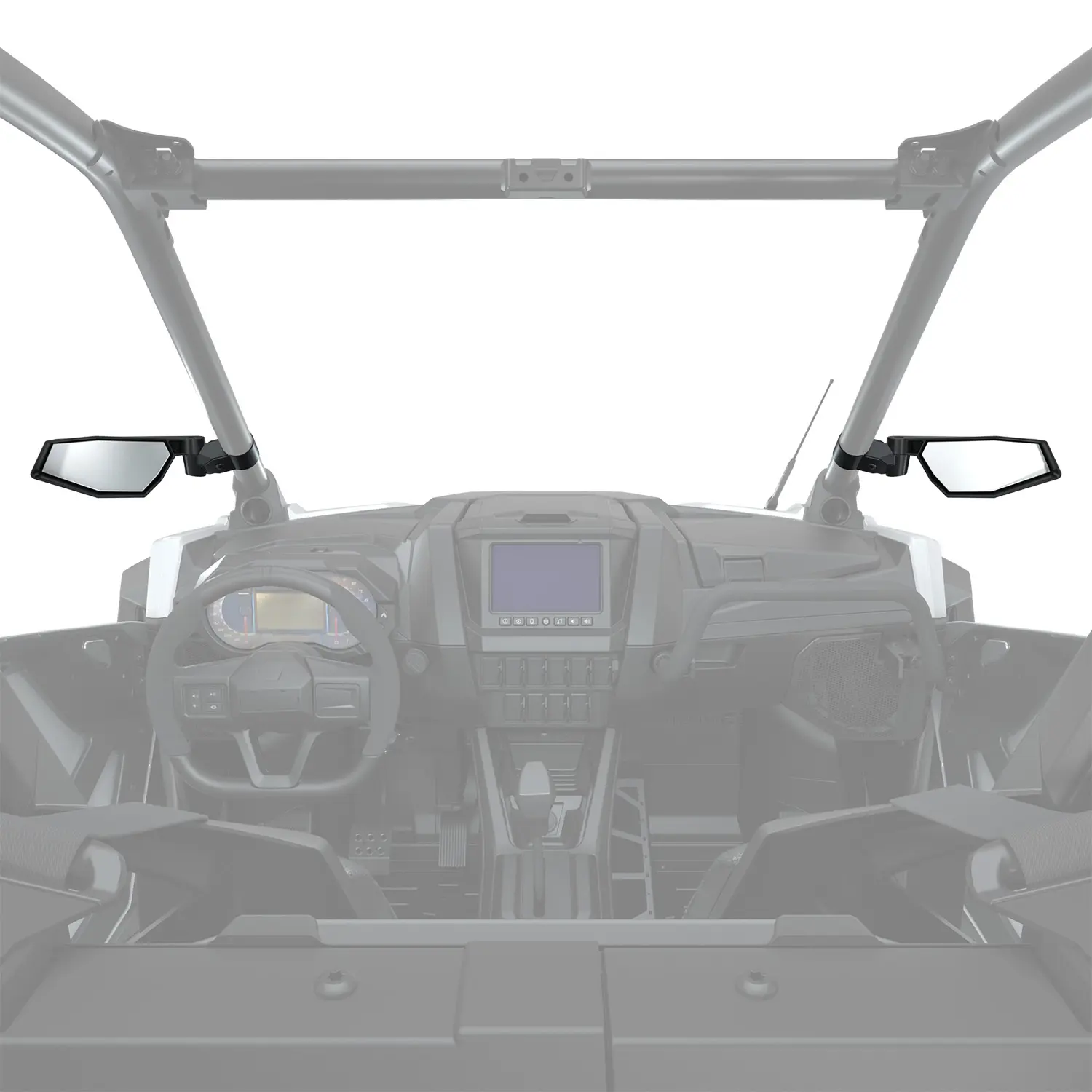 Polariz Rzr Rops Vibration Resistant Mirrors Polaris RZR ROPS Mounted Convex Mirrors ...