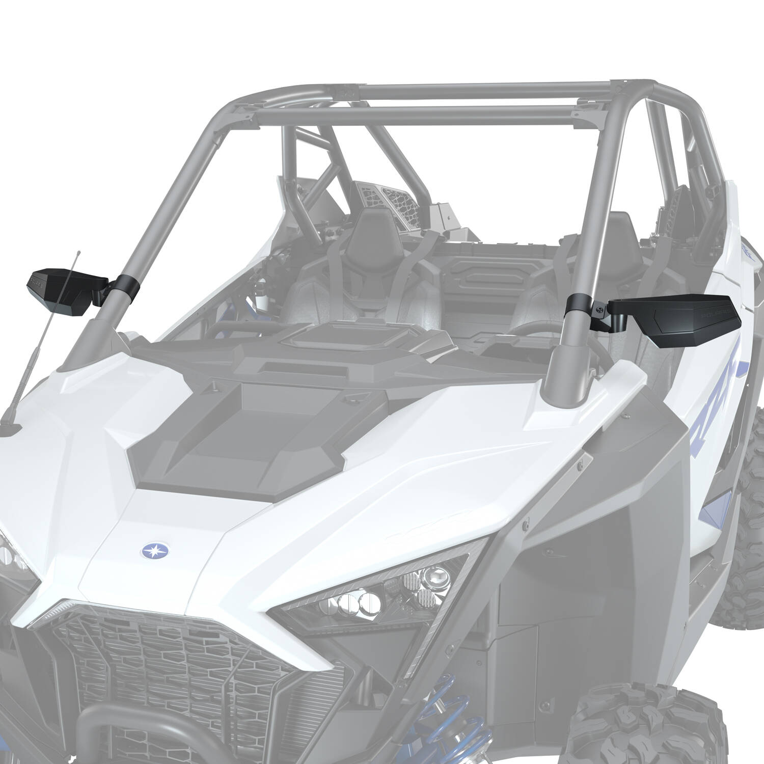 Sideview Adjustable Folding Mirrors for RZR, ROPS Mounted