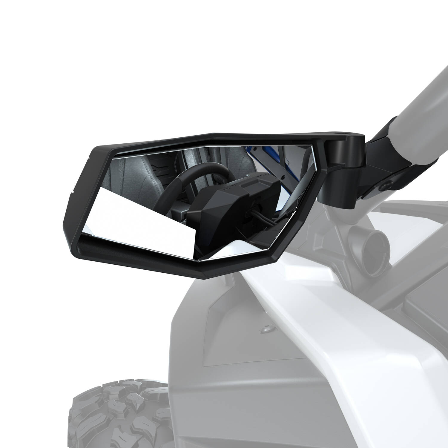 Side View Adjustable Folding Mirrors for RZR, ROPS Mounted