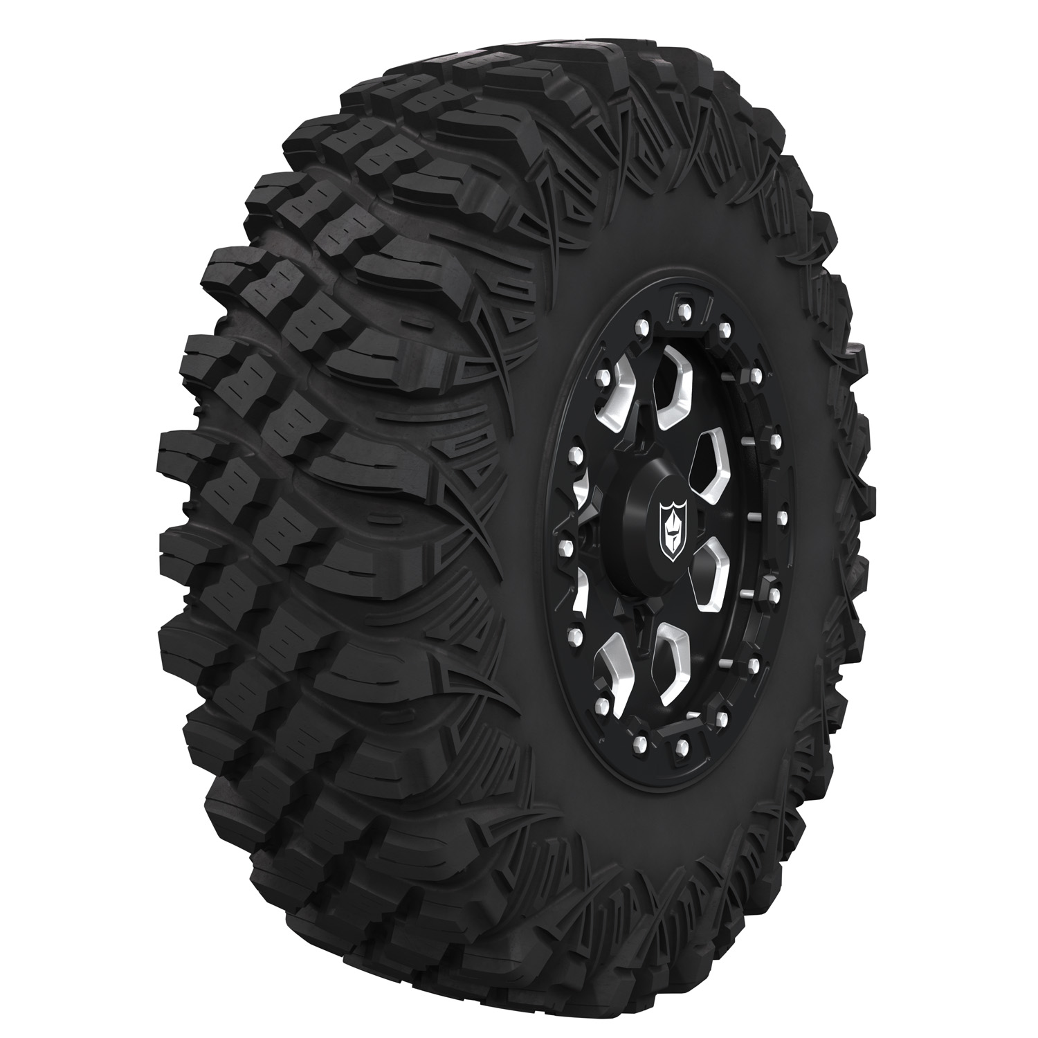 Pro Armor Wheel & Tire Set: 4205 & Attack, Luster, 26