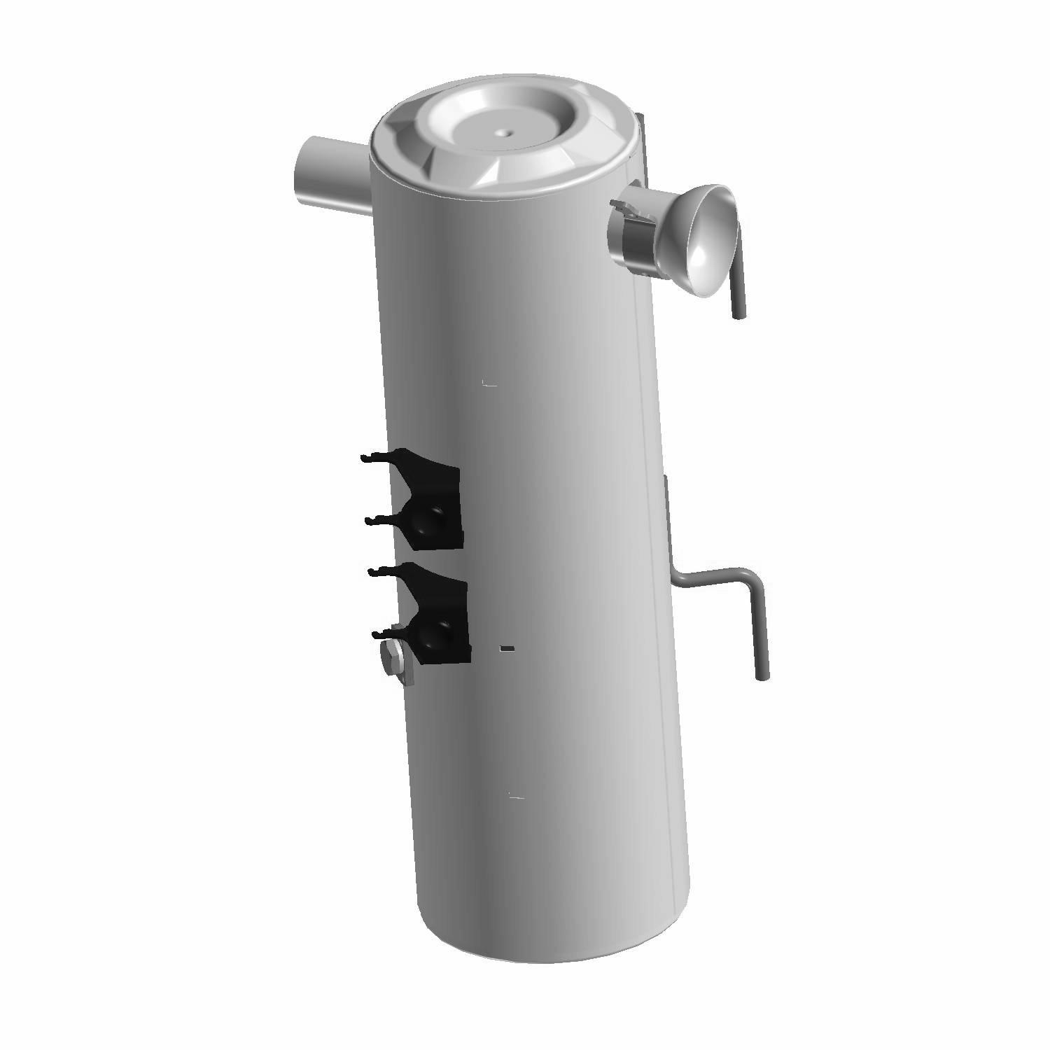 Exhaust Silencer Weld, High Temp Powder Paint, Black, Part