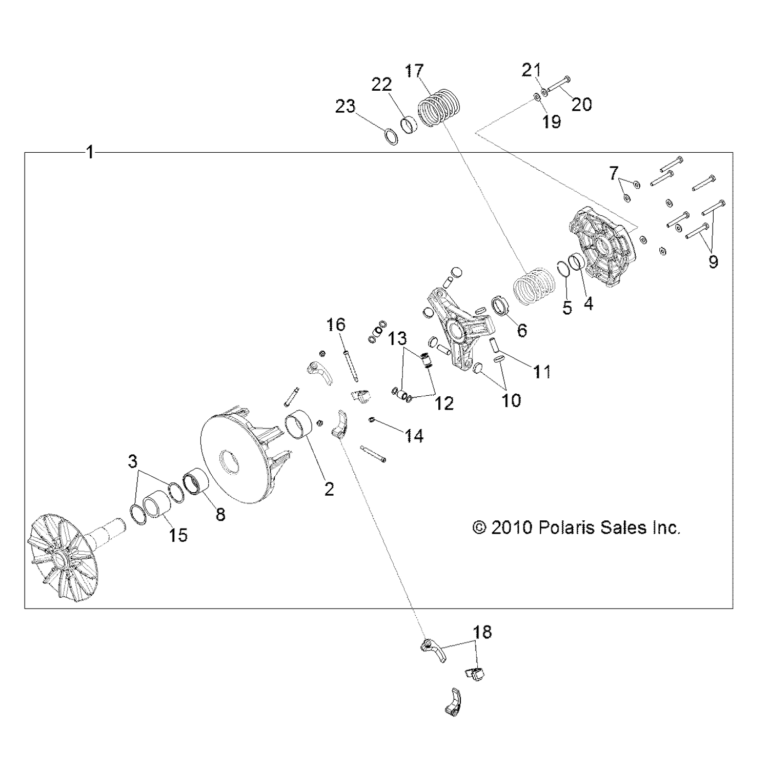 Basic Drive Clutch Bearing Assembly, Part 1322971 | Polaris RANGER
