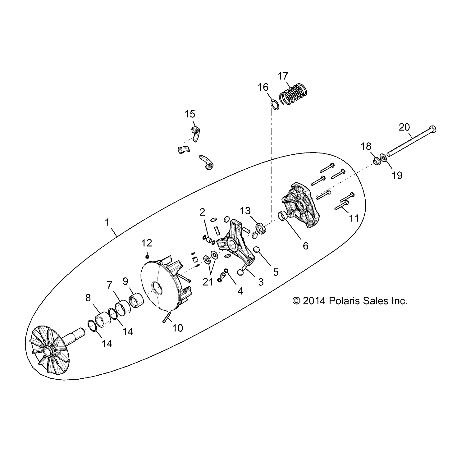 Orv Clutch Weight 61 g., Part 1323098 | Polaris RANGER