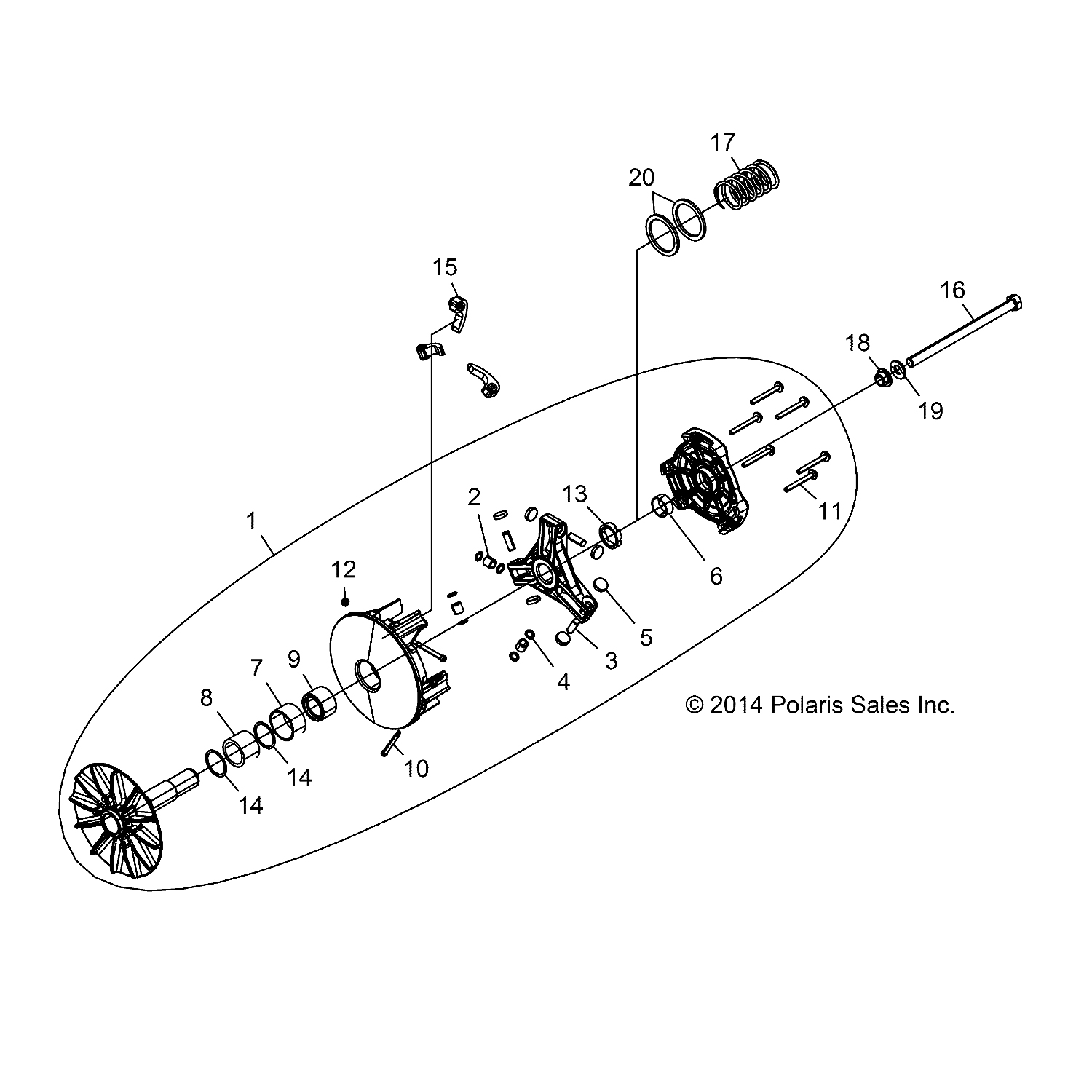 P様オーダーページ 50 Cal Racing 2016-2021 RZR XP1k OEM Polaris Front Gear Case