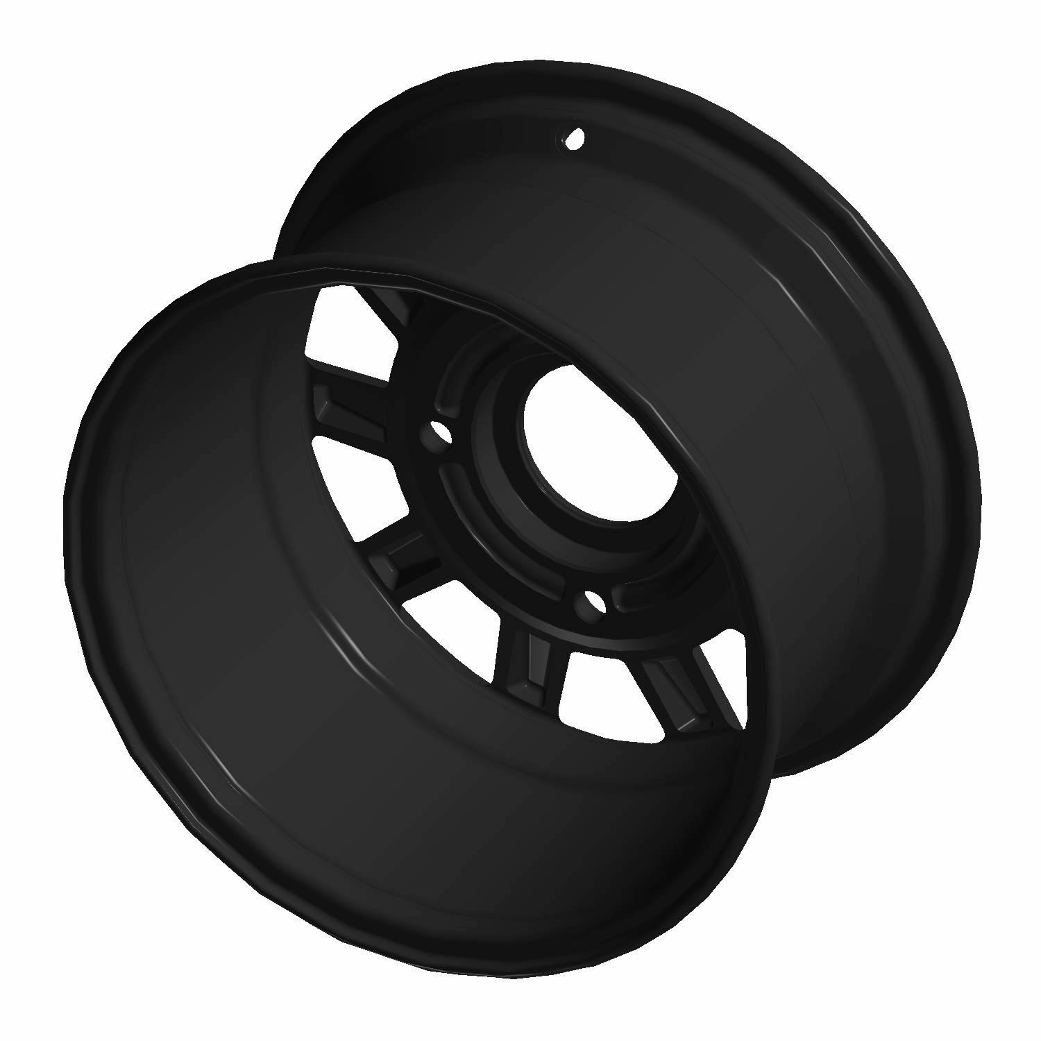 Rear Rim 14x8 Cast, Flash Black, Part 1522843-655 | Polaris RZR