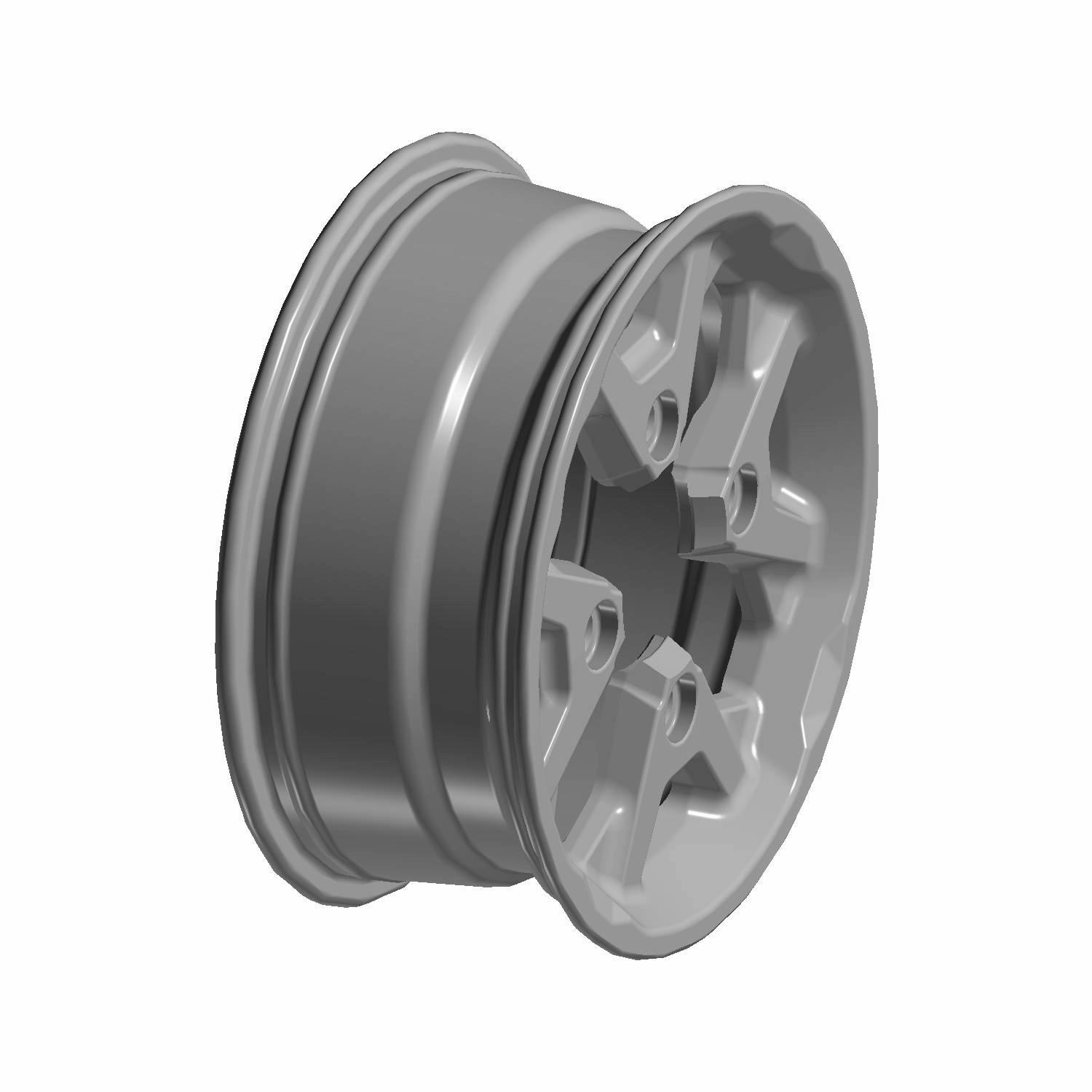Wheel, 14 x 7, 55 Offset, Cast, Matte Flash Black, Part 1523775