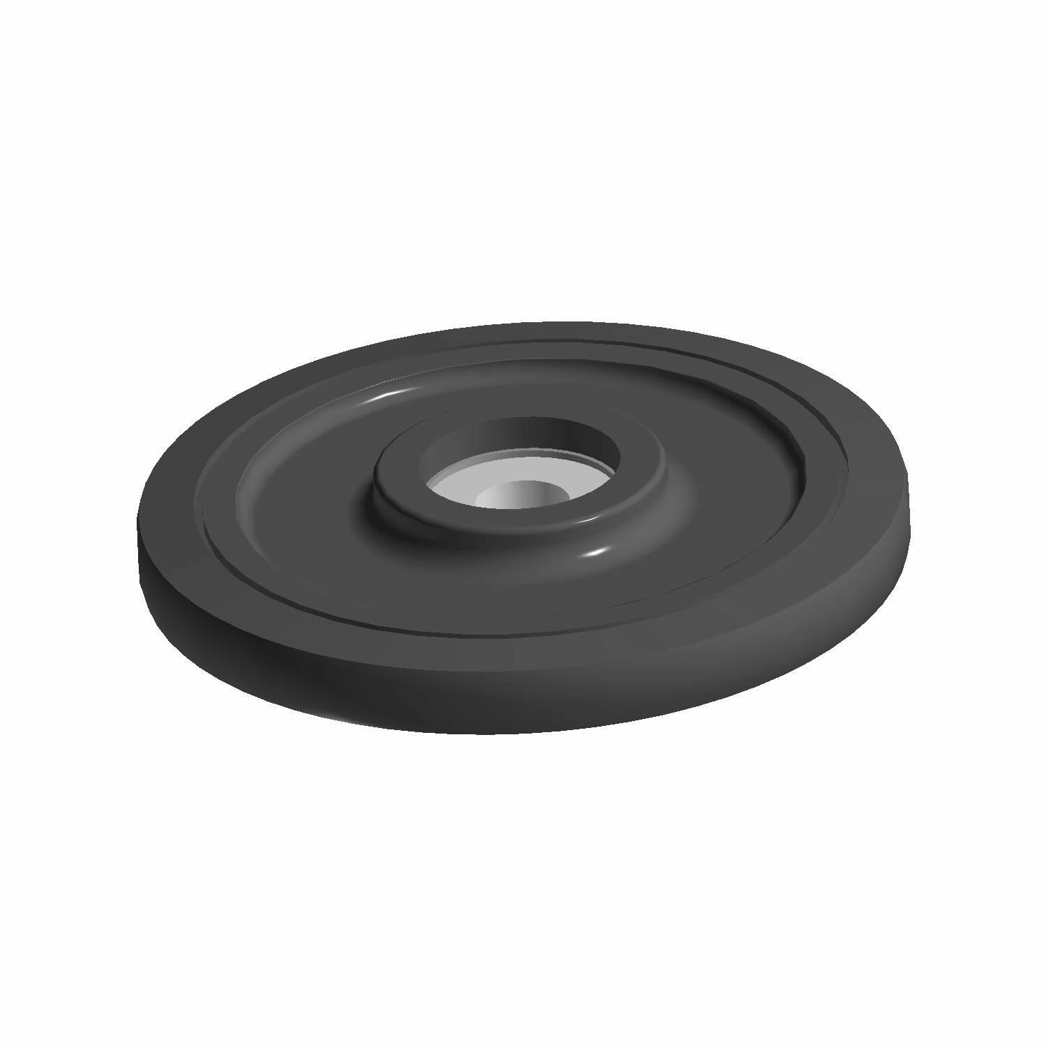 エリ Scrolled Idler Wheel Assembly, Bright White Metallic, Part 1594083