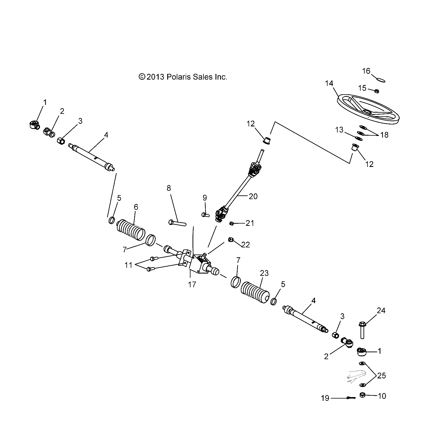 オーダーページ Steering Gear Box Assembly, Part 1823465 | Polaris RANGER
