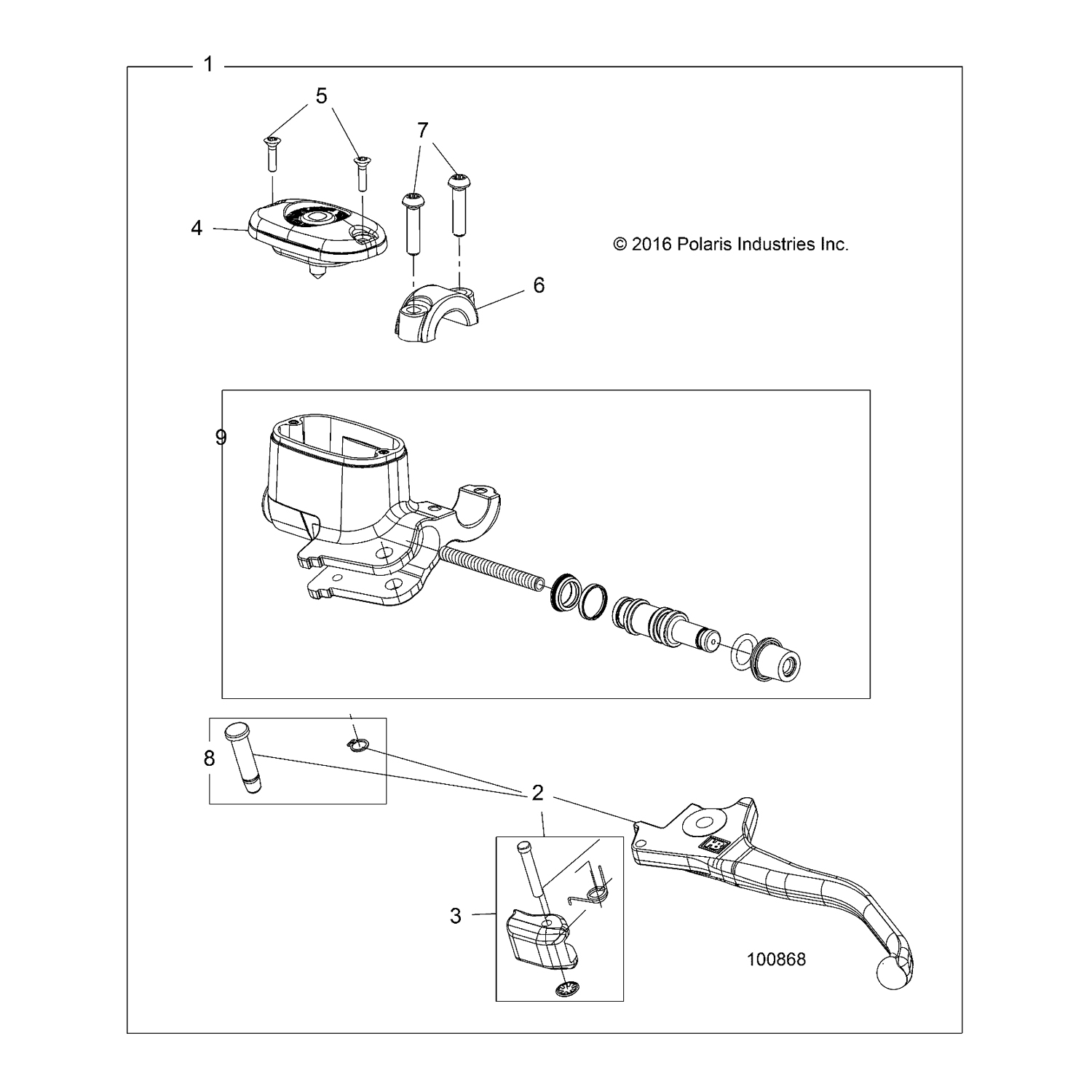 Polaris Master Cylinder Cover, Genuine OEM Part 2203055, Qty 1 eBay