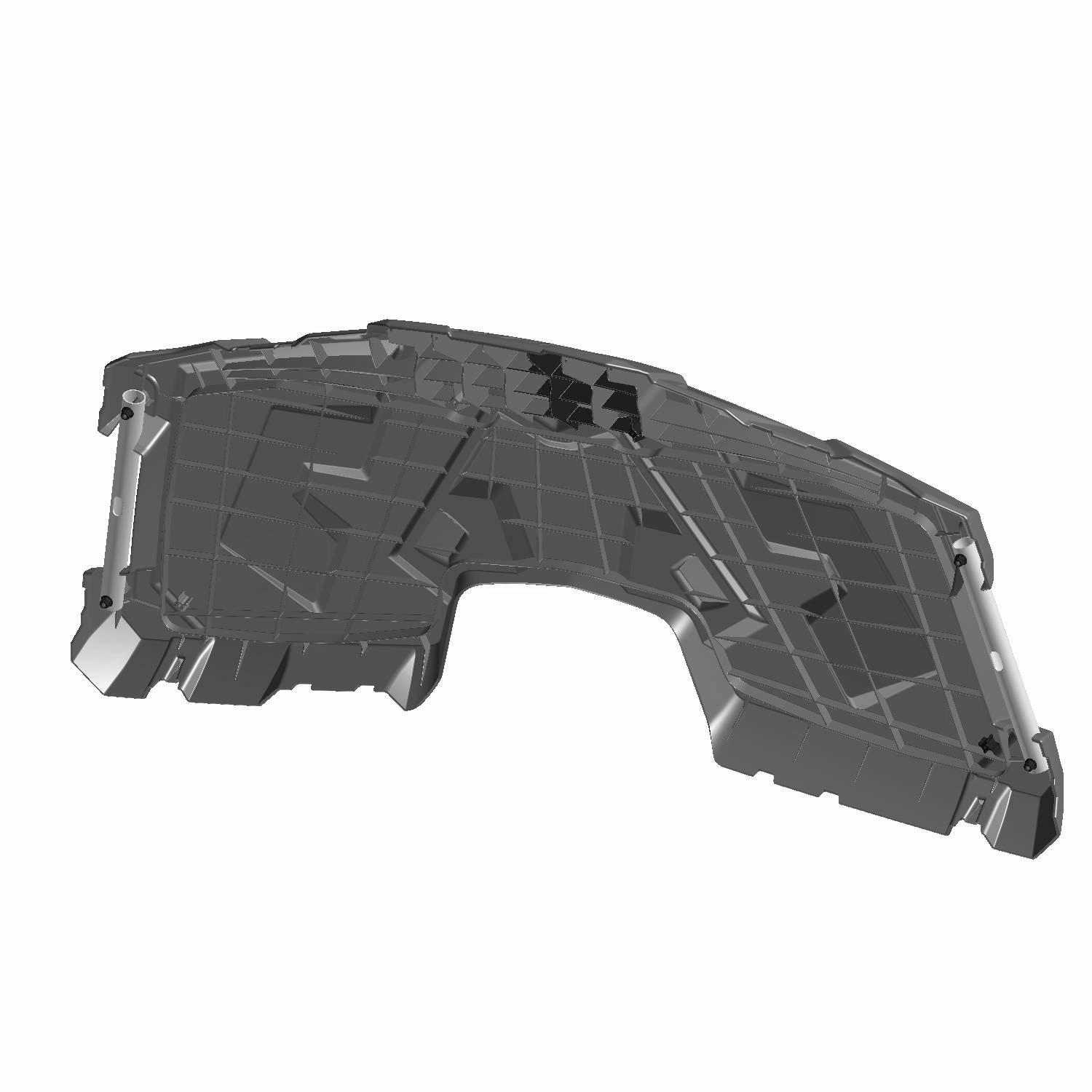 Front Rack With Plugs Assembly, Gloss Black, Part 2636440-070