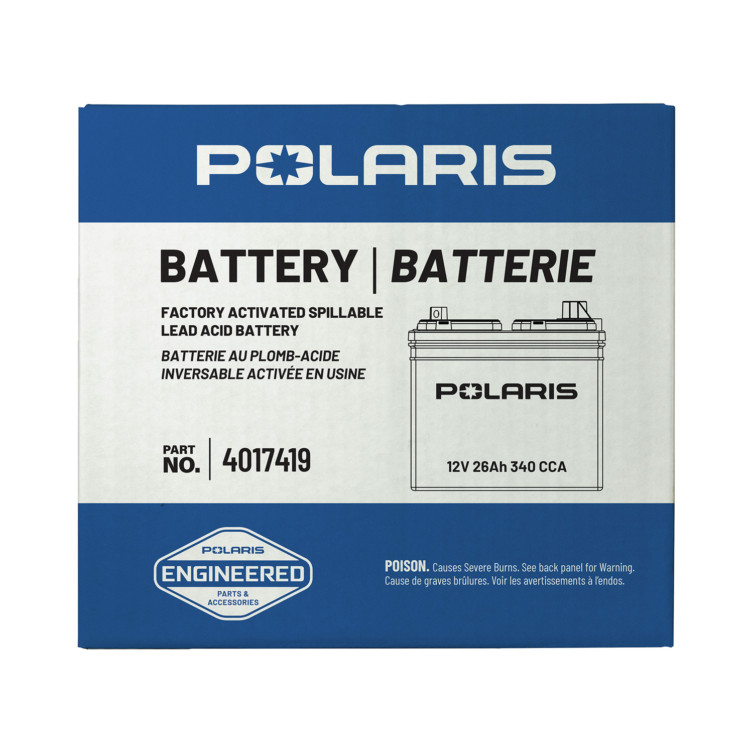 12V 26AH Flooded Battery for RANGER and Sportsman ATV | Polaris