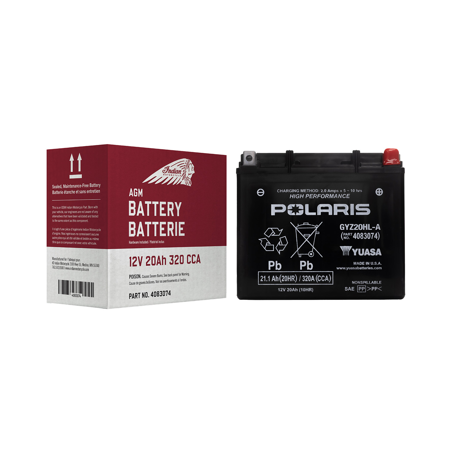 Battery, GYZ, Part 4083074 | Indian Motorcycle