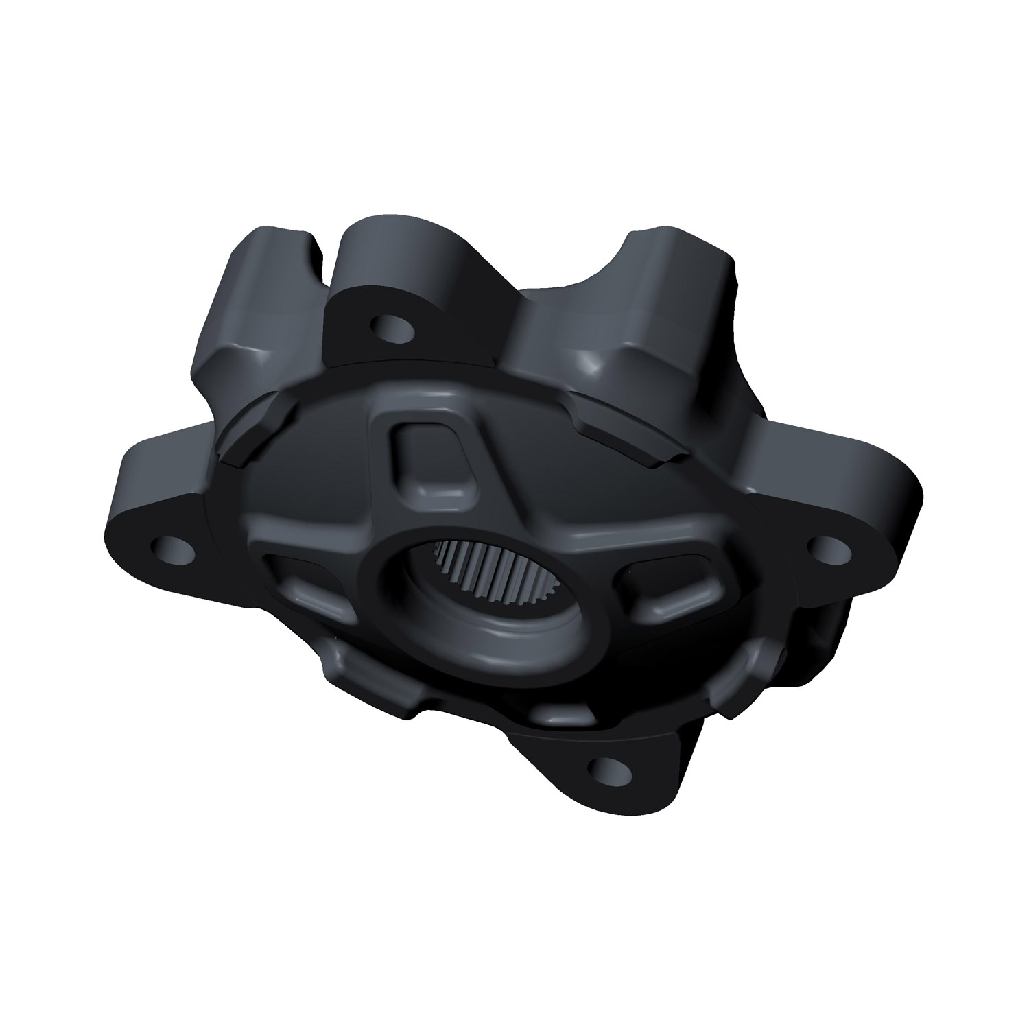 Front Wheel Hub, Medium Gloss Black, Part 5137127-067 | Polaris RANGER