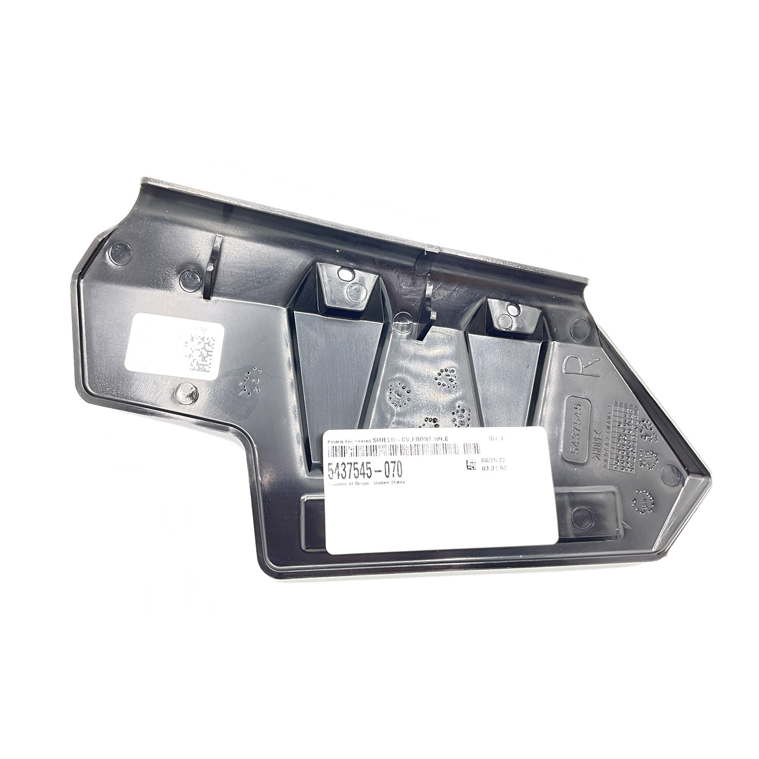 CV Shield, Front, Right, Gloss Black, Part 5437545-070 | Polaris