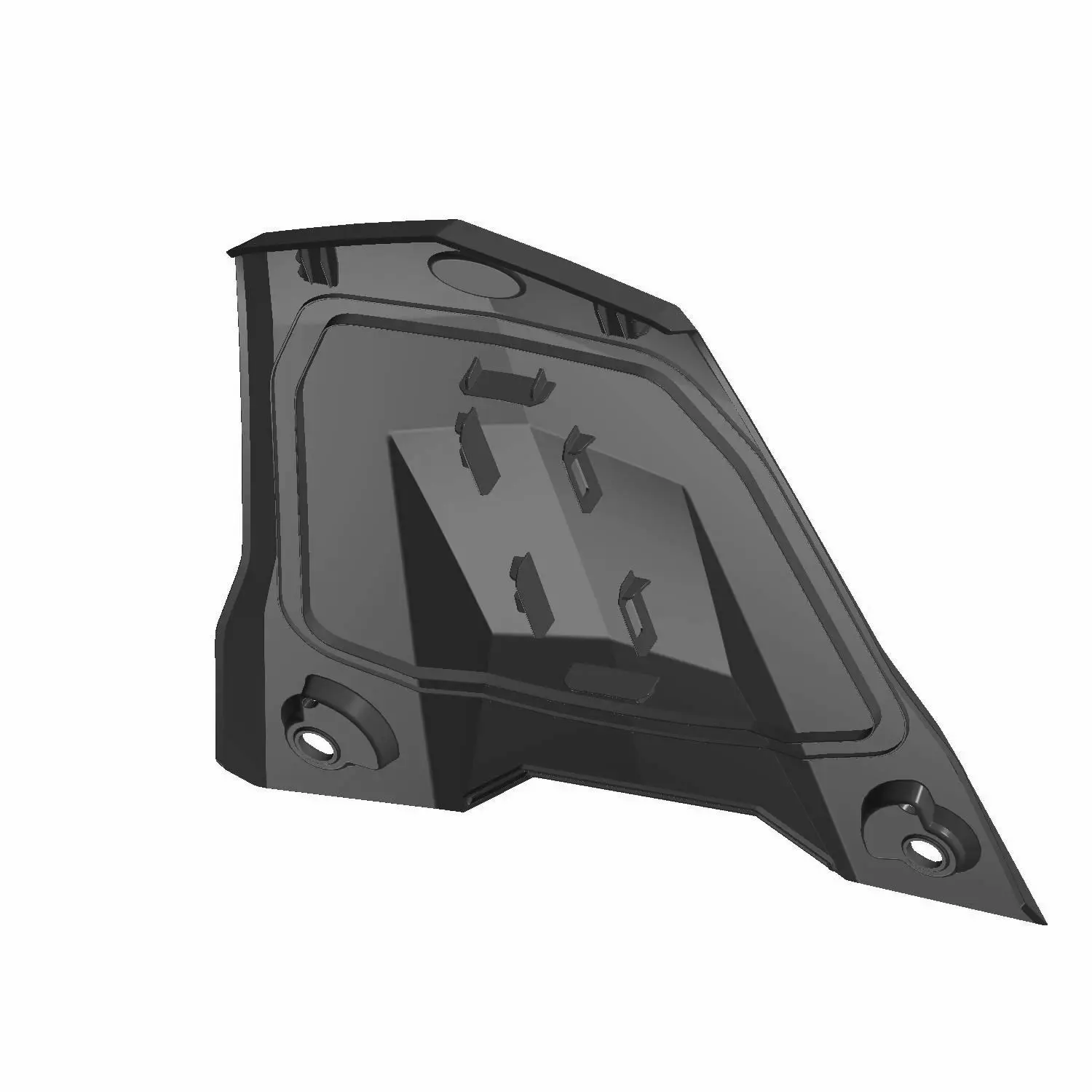 Radiator Shroud Polaris RZR 5455487-070 - Genuine OEM Gloss Black