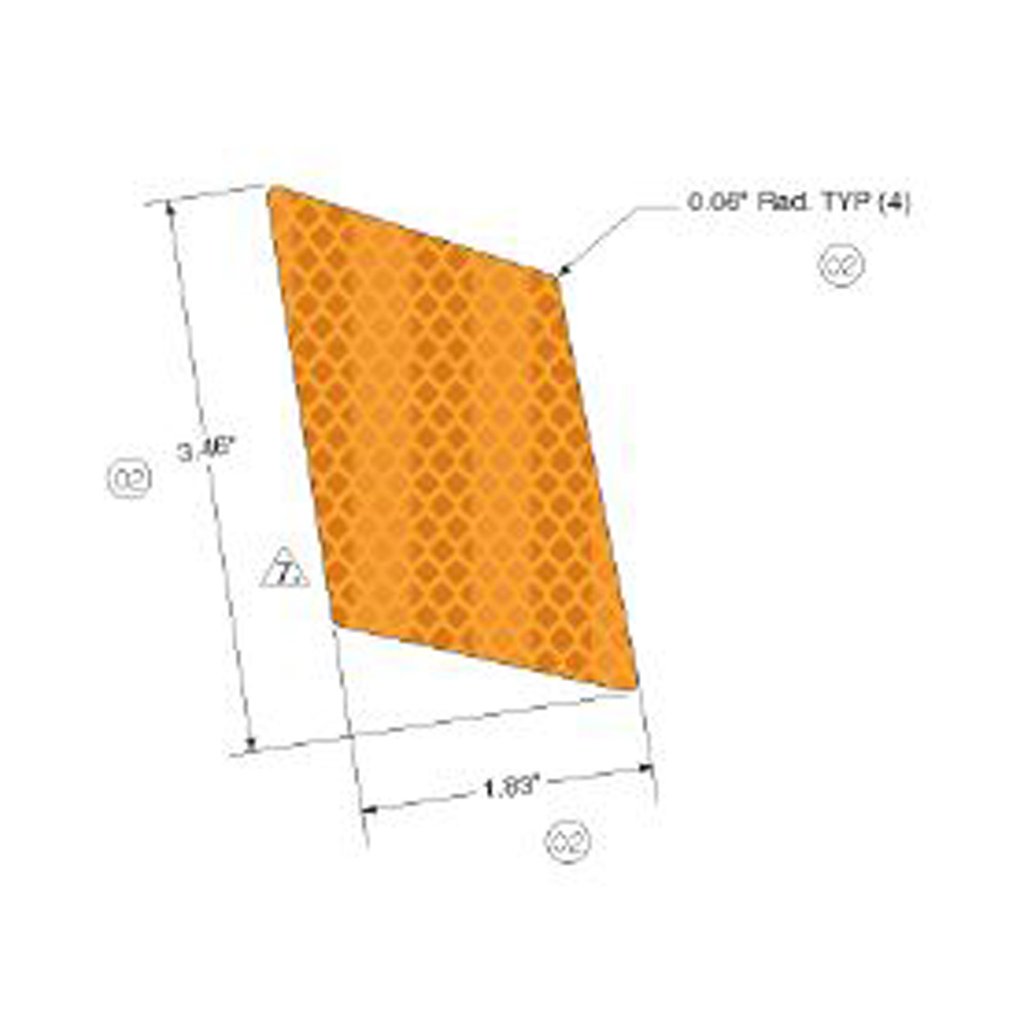 Reflector Decal, Amber, Right, Part 7177086 | Polaris RZR