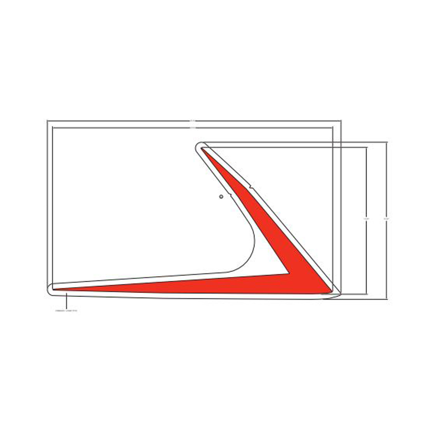 Rear Fender Decal, Red, Right-Hand, Part 7187378 | Polaris Slingshot