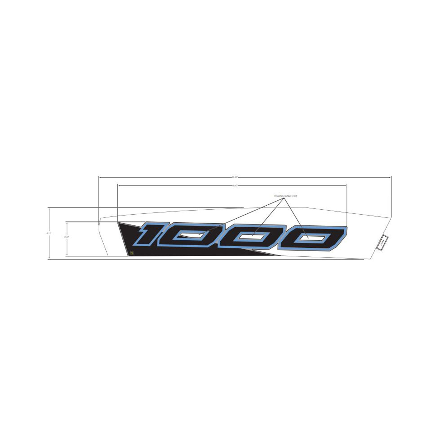 DECAL-FR.FNDR,SIDE,TOP,RH, Part 7191624 | Polaris RZR