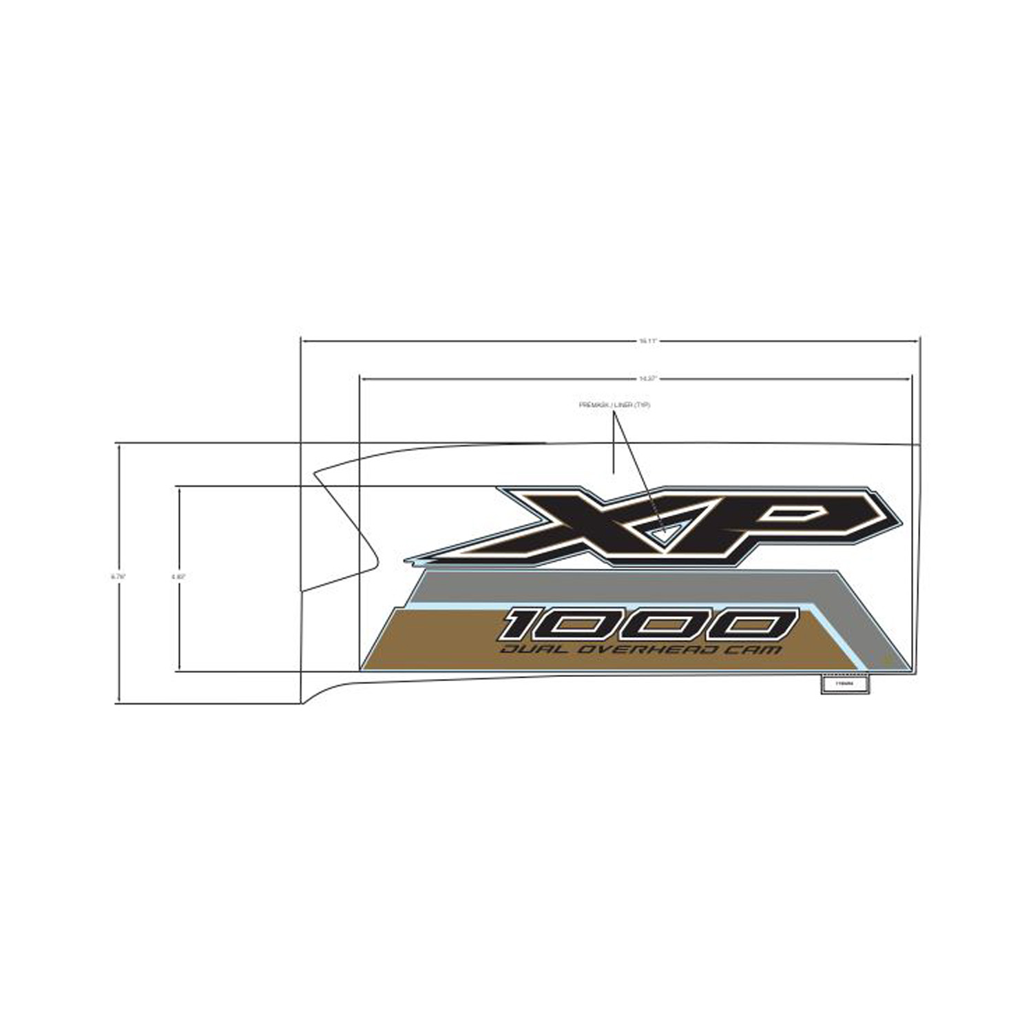 DECAL-FR.FNDR,SIDE,XP 1000,LH, Part 7193254 | Polaris RANGER