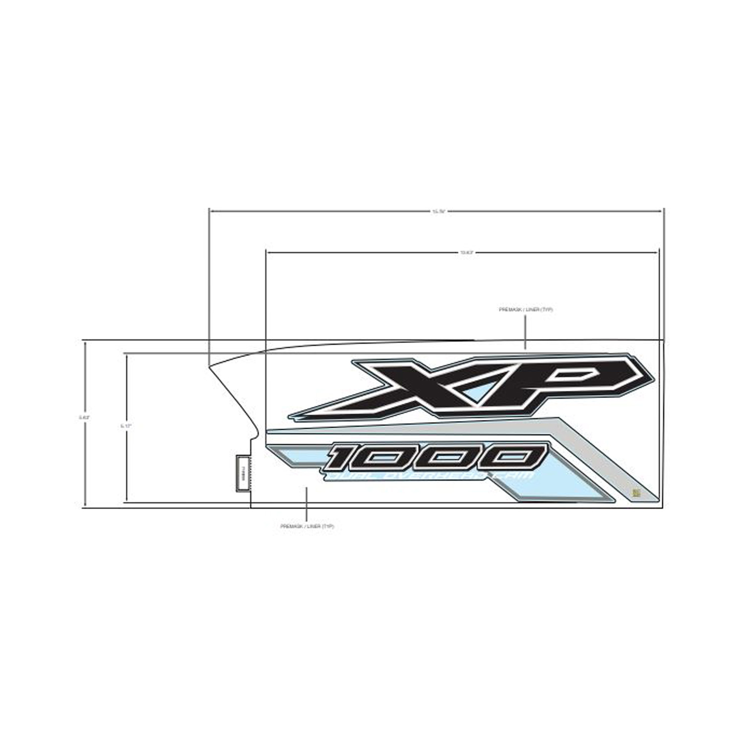 DECAL-FR.FNDR,SIDE,XP 1000,LH [E99AW/BW], Part 7193280 | Polaris