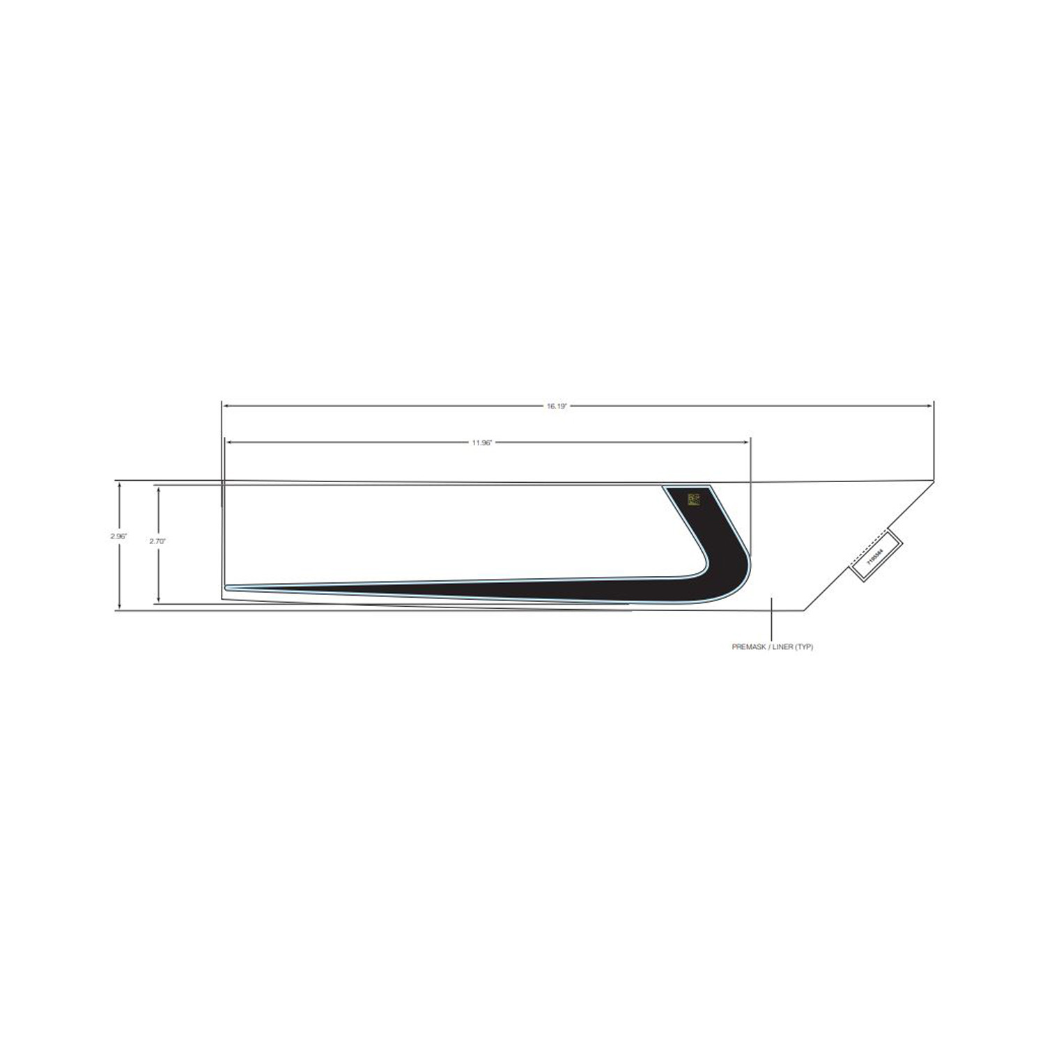 DECAL-SIDE PANEL,TOP,LH Part 7195564 | Polaris Snowmobiles