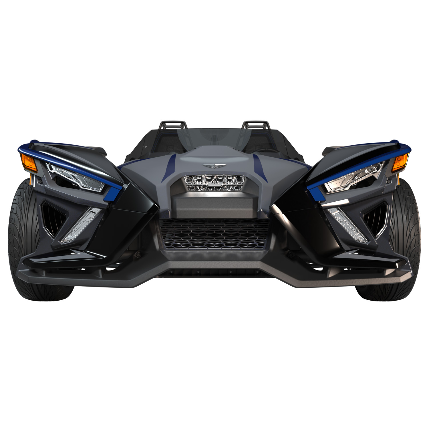 Painted Front Grille - Stealth Gray Azure Crystal - Image 3 de 3